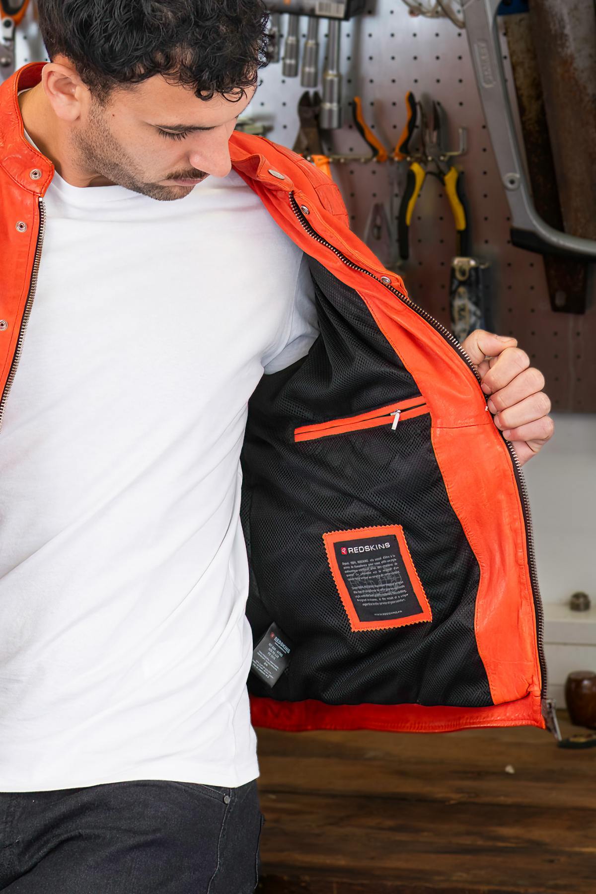 Blouson Homme Redskins NITRO BARCELONA ORANGE — vue 5