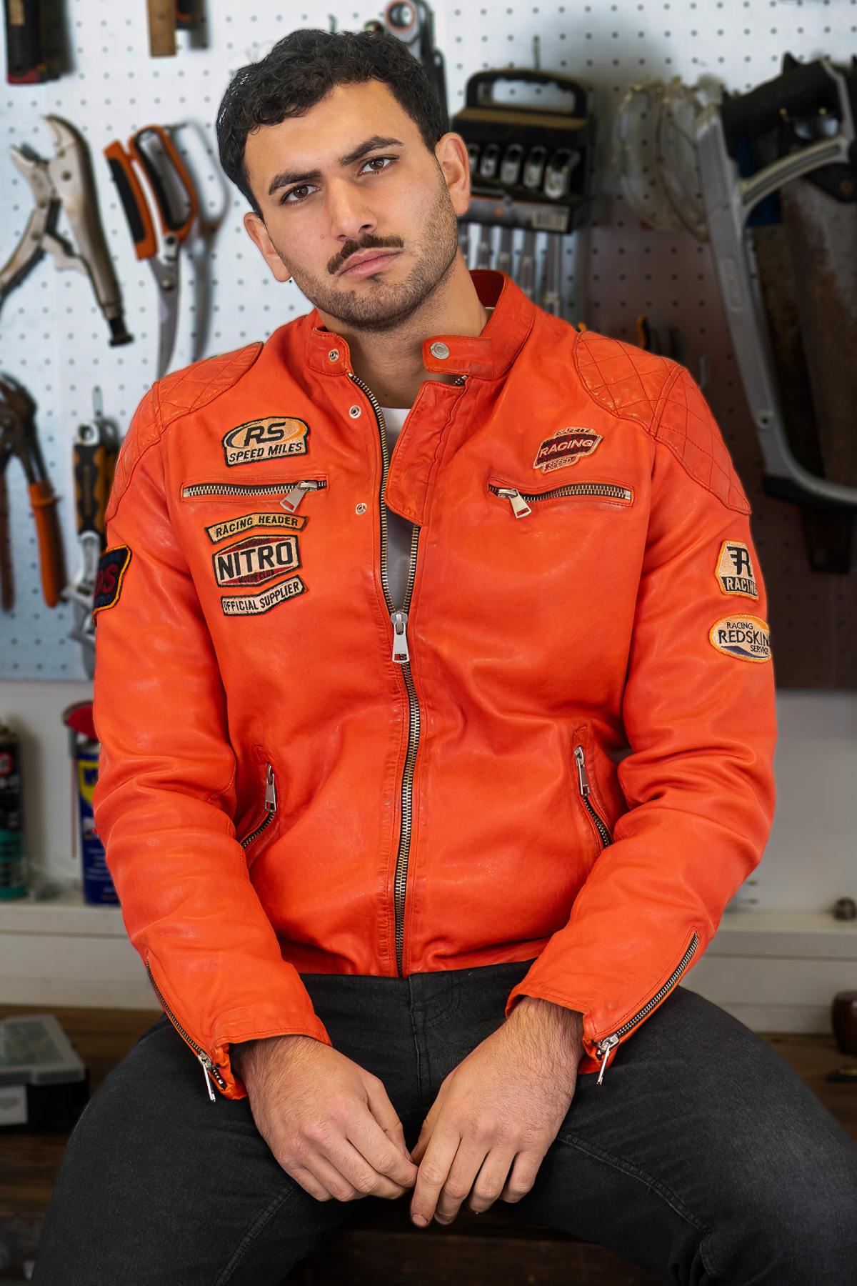 Blouson Homme Redskins NITRO BARCELONA ORANGE — vue 1