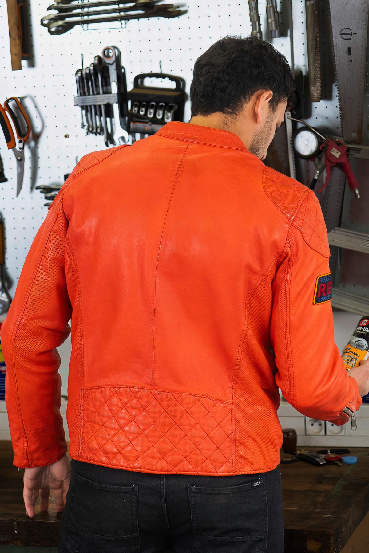 Blouson Homme Redskins NITRO BARCELONA ORANGE — vue 4