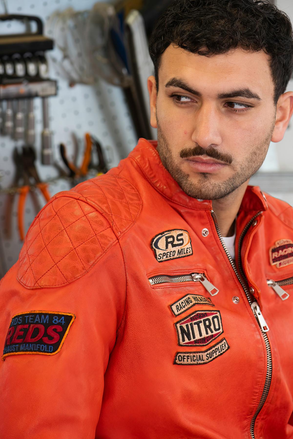 Blouson Homme Redskins NITRO BARCELONA ORANGE — vue 3