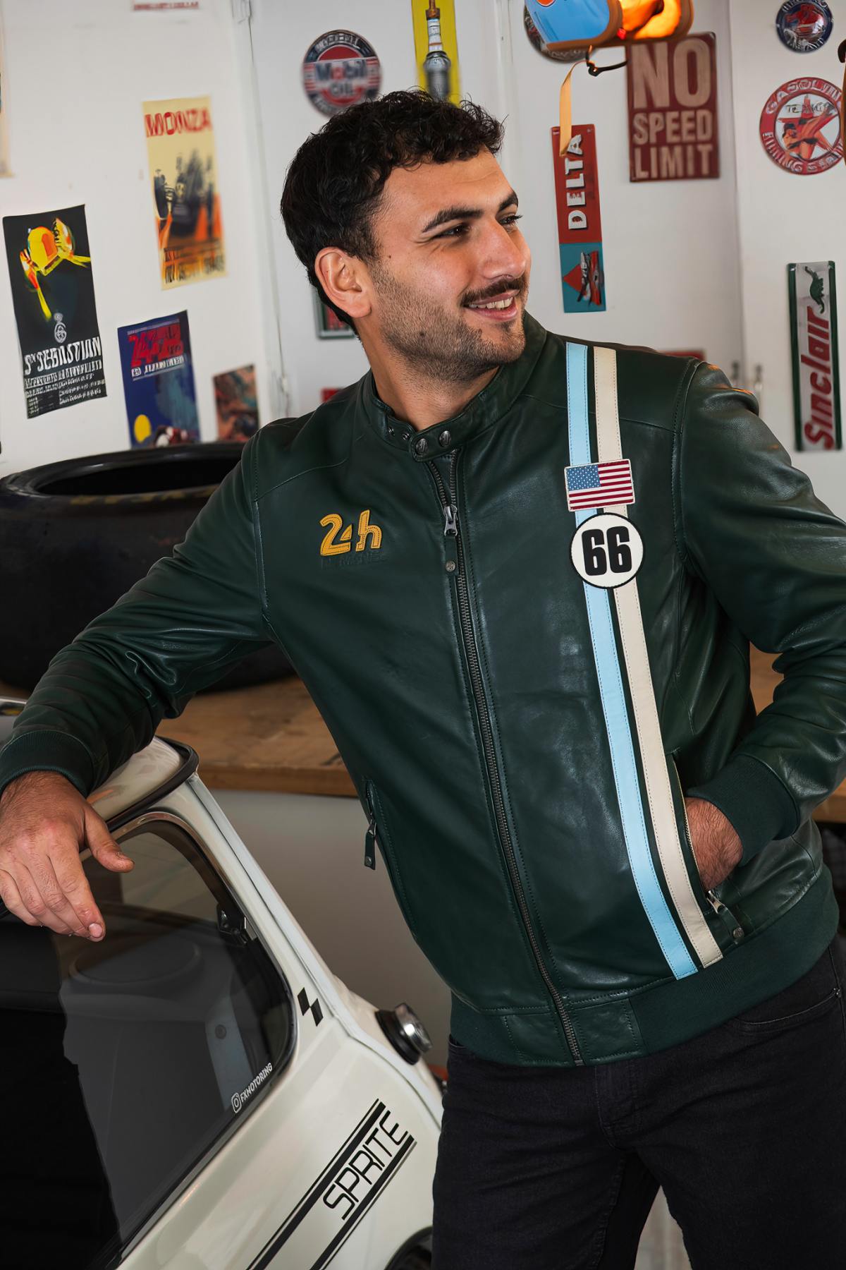 Herren Jacke 24h Le Mans RICHARD VINTAGE GREEN — Ansicht 2