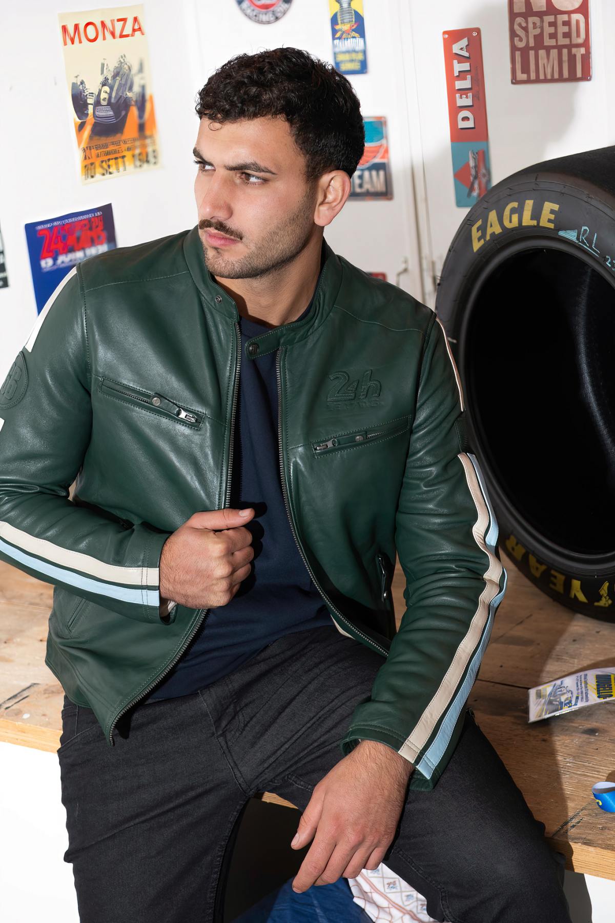 Chaqueta Hombre 24h Le Mans HANS VINTAGE GREEN — vista 2