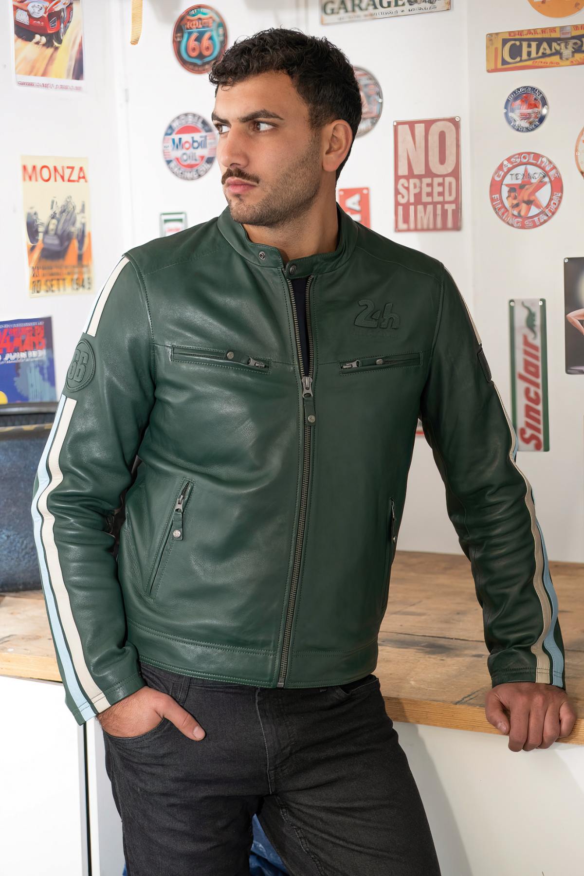 Chaqueta Hombre 24h Le Mans HANS VINTAGE GREEN — vista 1