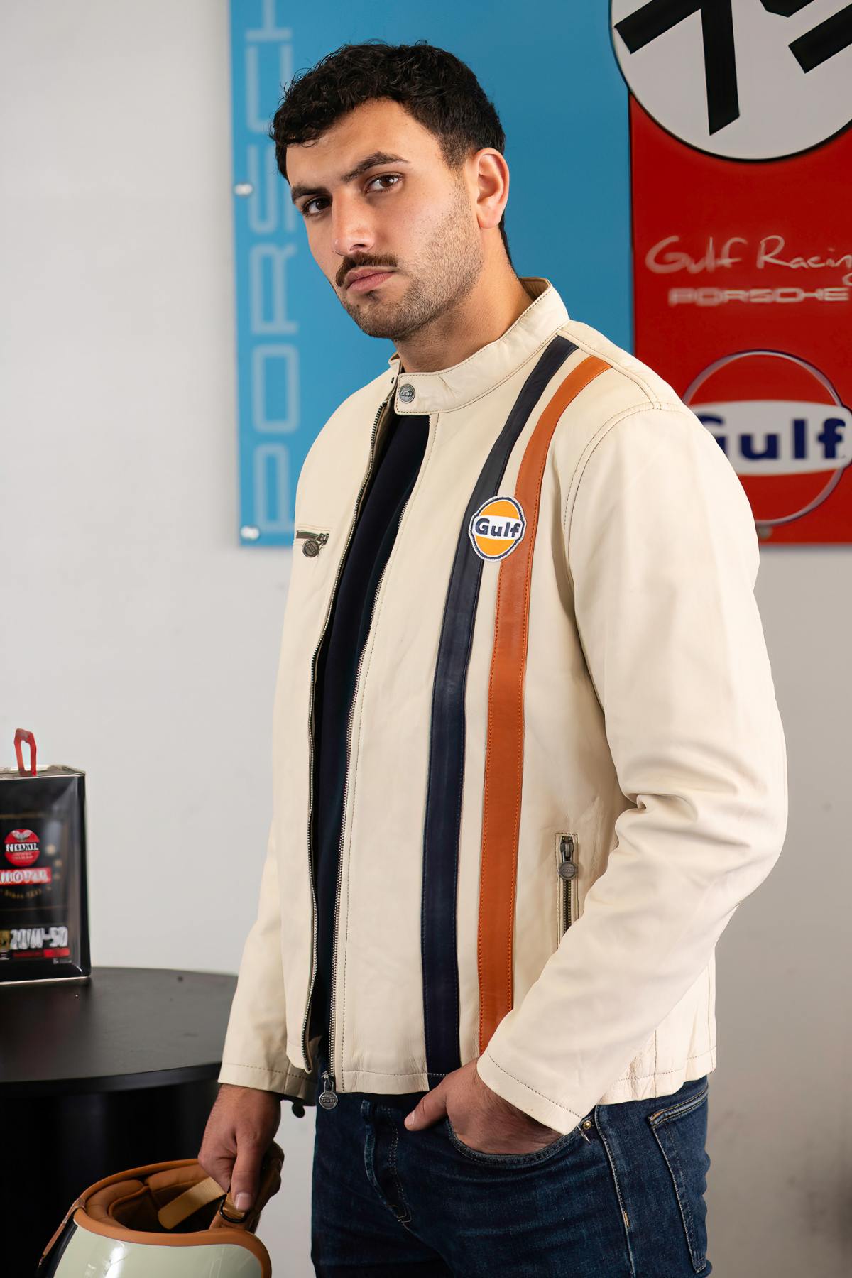 Herren Jacke Gulf ROADMASTER JACKET LIGHT BEIGE — Ansicht 3