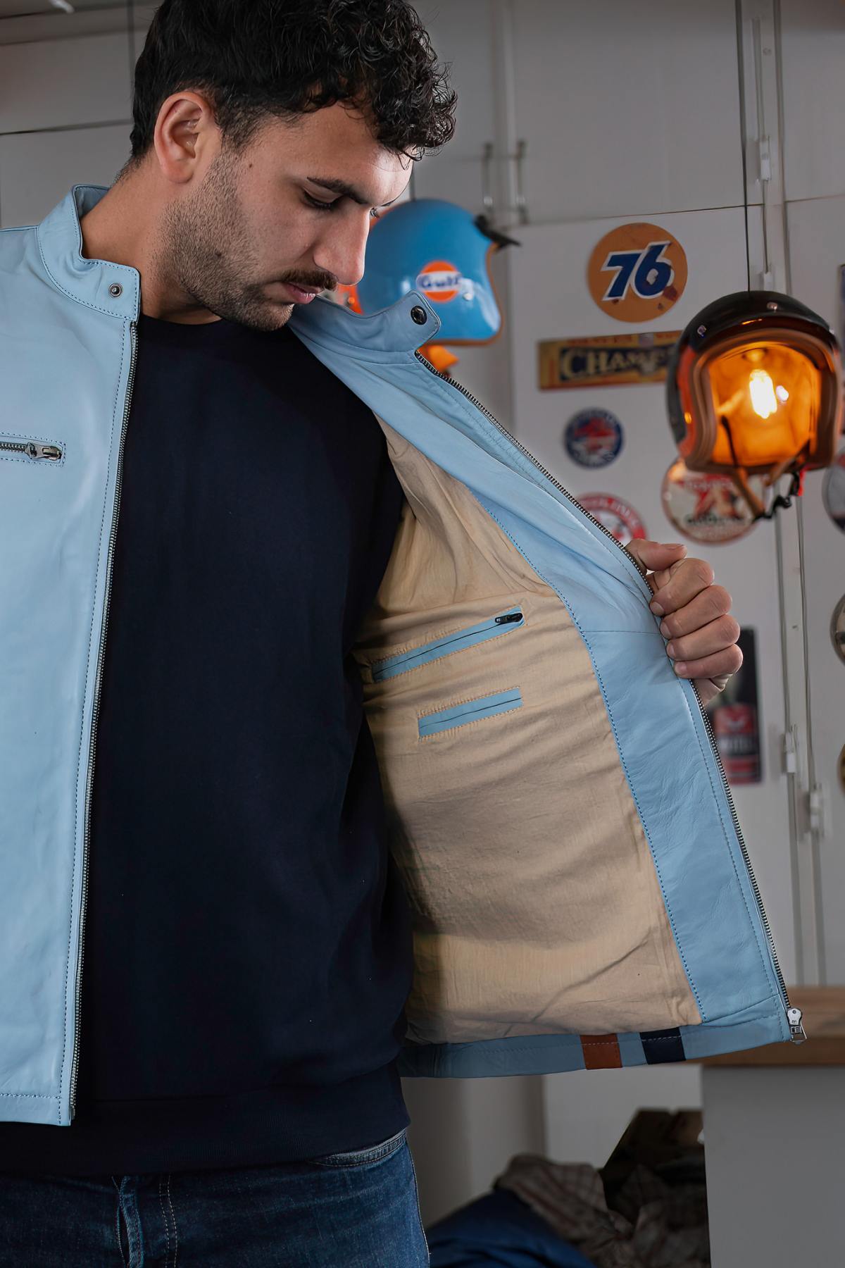 Blouson Homme Gulf ROADMASTER LIGHT BLUE — vue 2