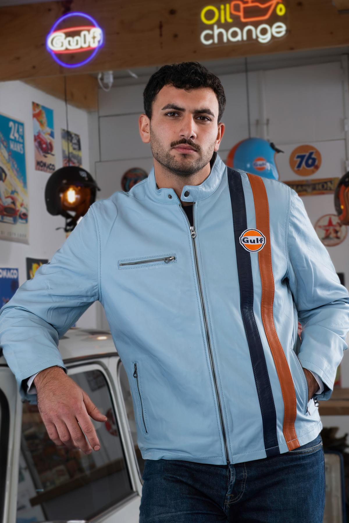 Blouson Homme Gulf ROADMASTER LIGHT BLUE — vue 3