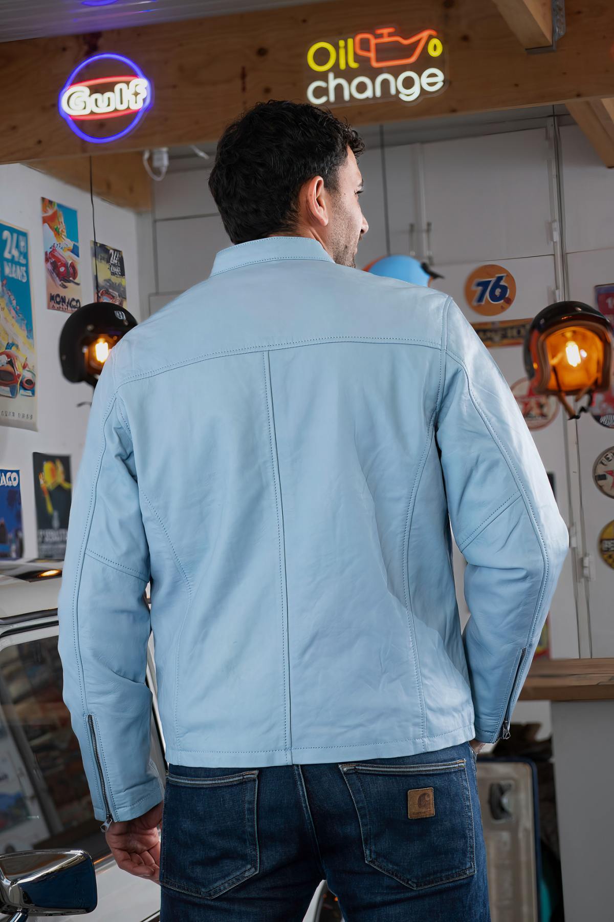 Blouson Homme Gulf ROADMASTER LIGHT BLUE — vue 4
