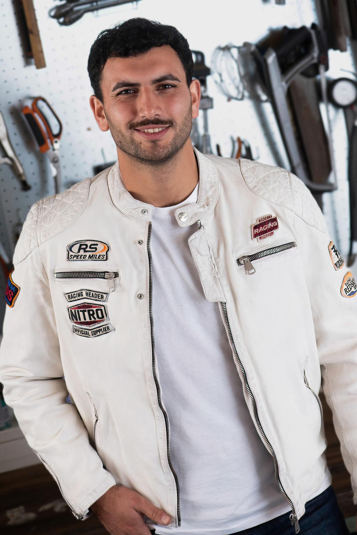 Chaqueta Hombre Redskins NITRO BARCELONA WHITE — vista 3