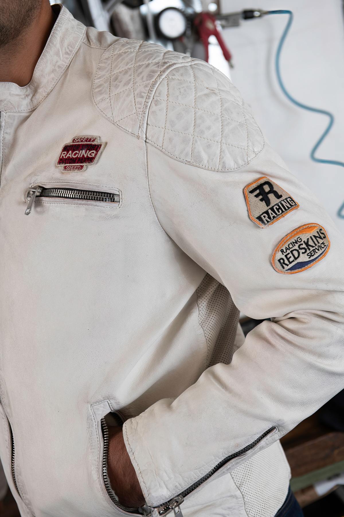 Chaqueta Hombre Redskins NITRO BARCELONA WHITE — vista 6
