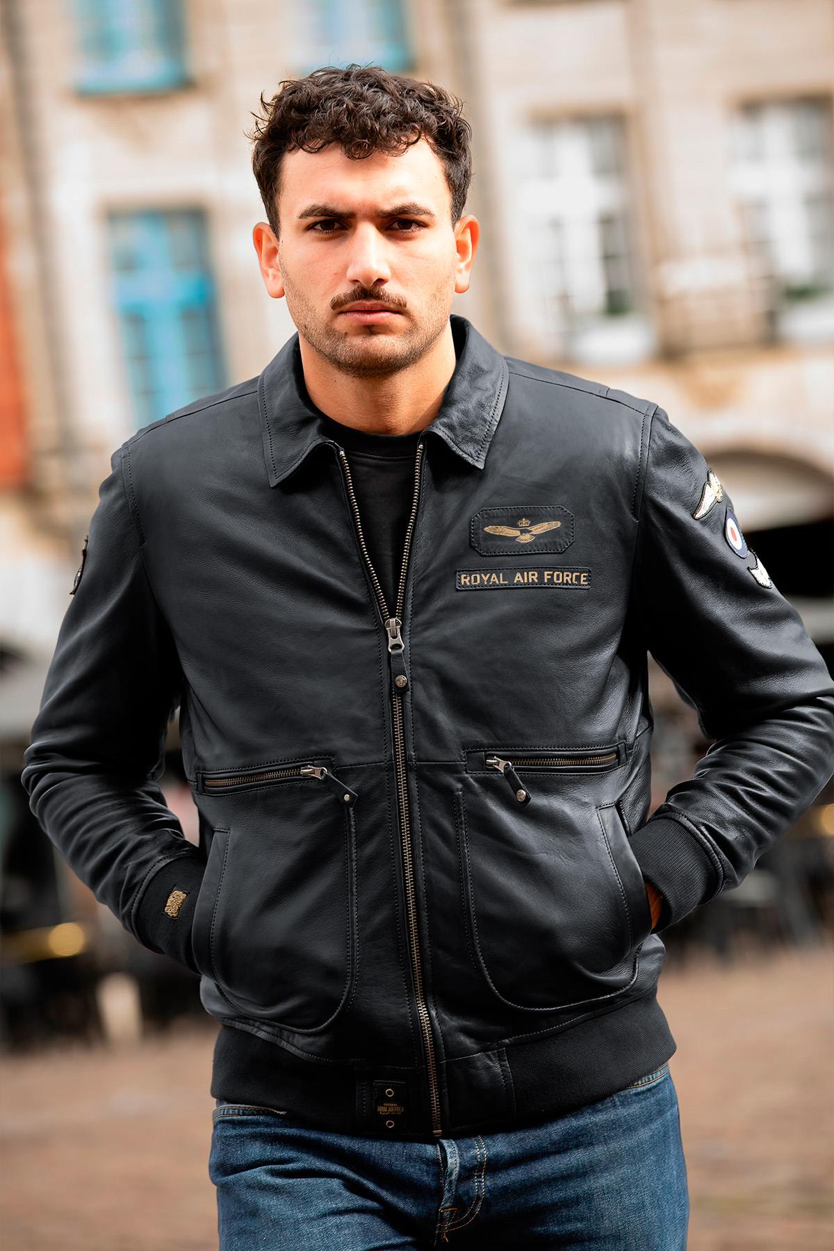 Herren Jacke Royal Air Force TRENCHARD NAVY — Ansicht 1