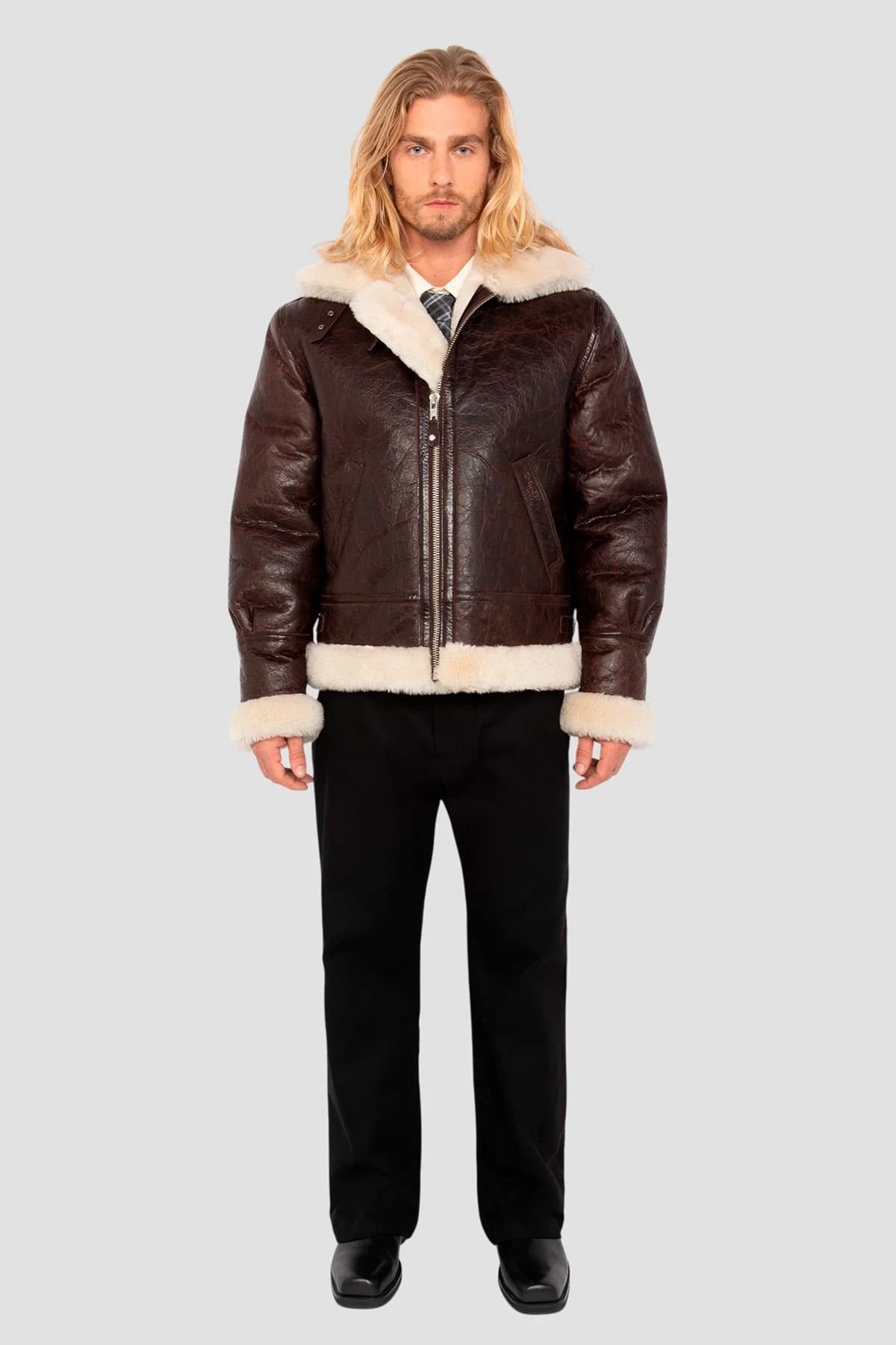 Herren Jacke Schott LC1259CRACK BROWN — Ansicht 7