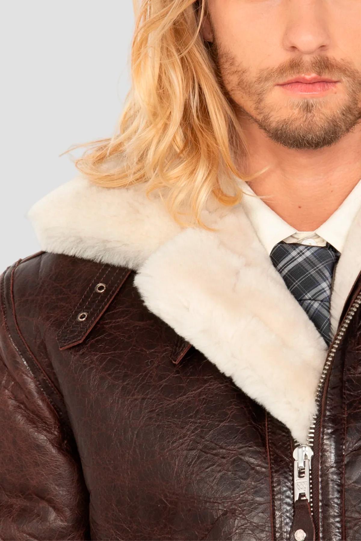 Herren Jacke Schott LC1259CRACK BROWN — Ansicht 8