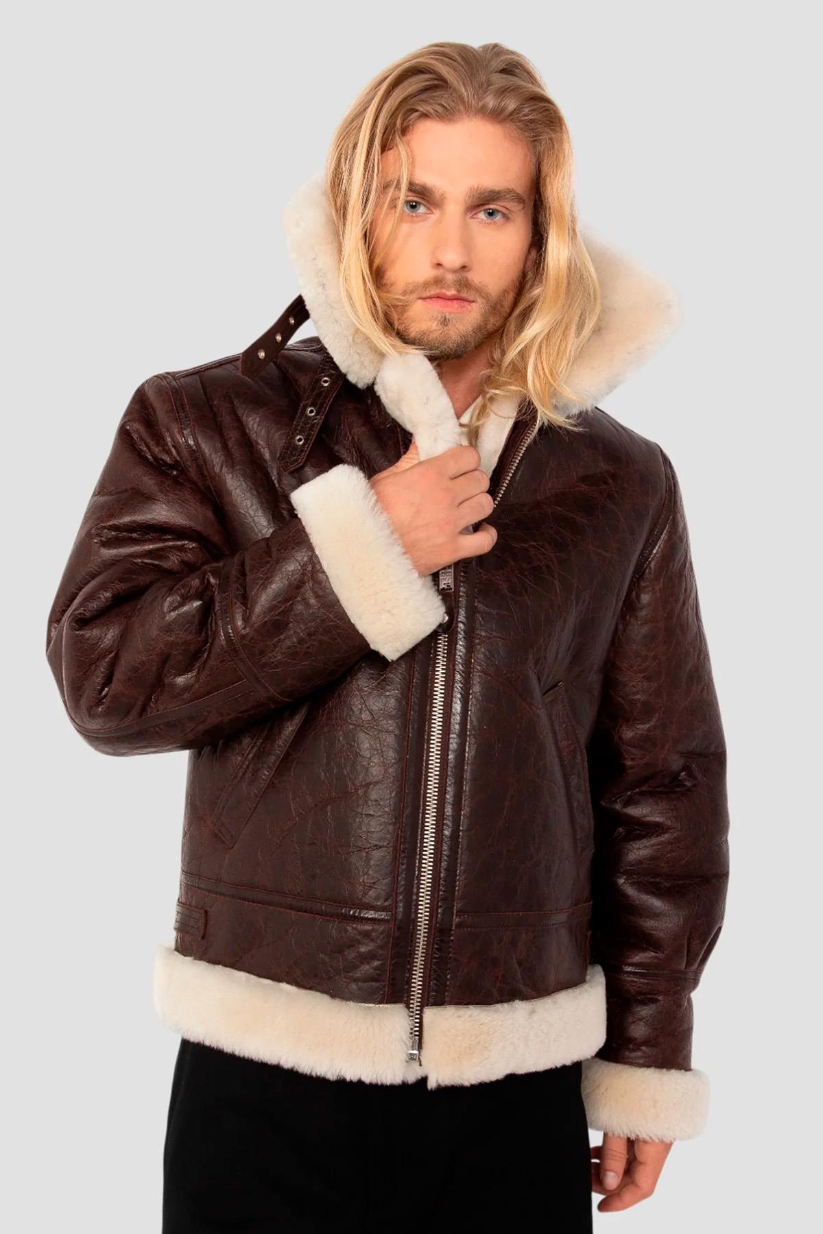 Herren Jacke Schott LC1259CRACK BROWN — Ansicht 9