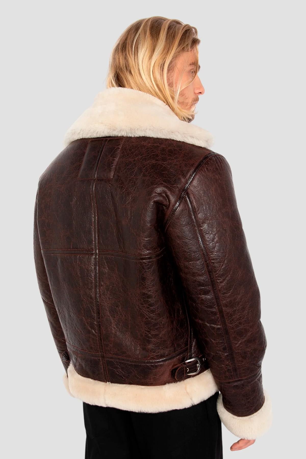 Herren Jacke Schott LC1259CRACK BROWN — Ansicht 2
