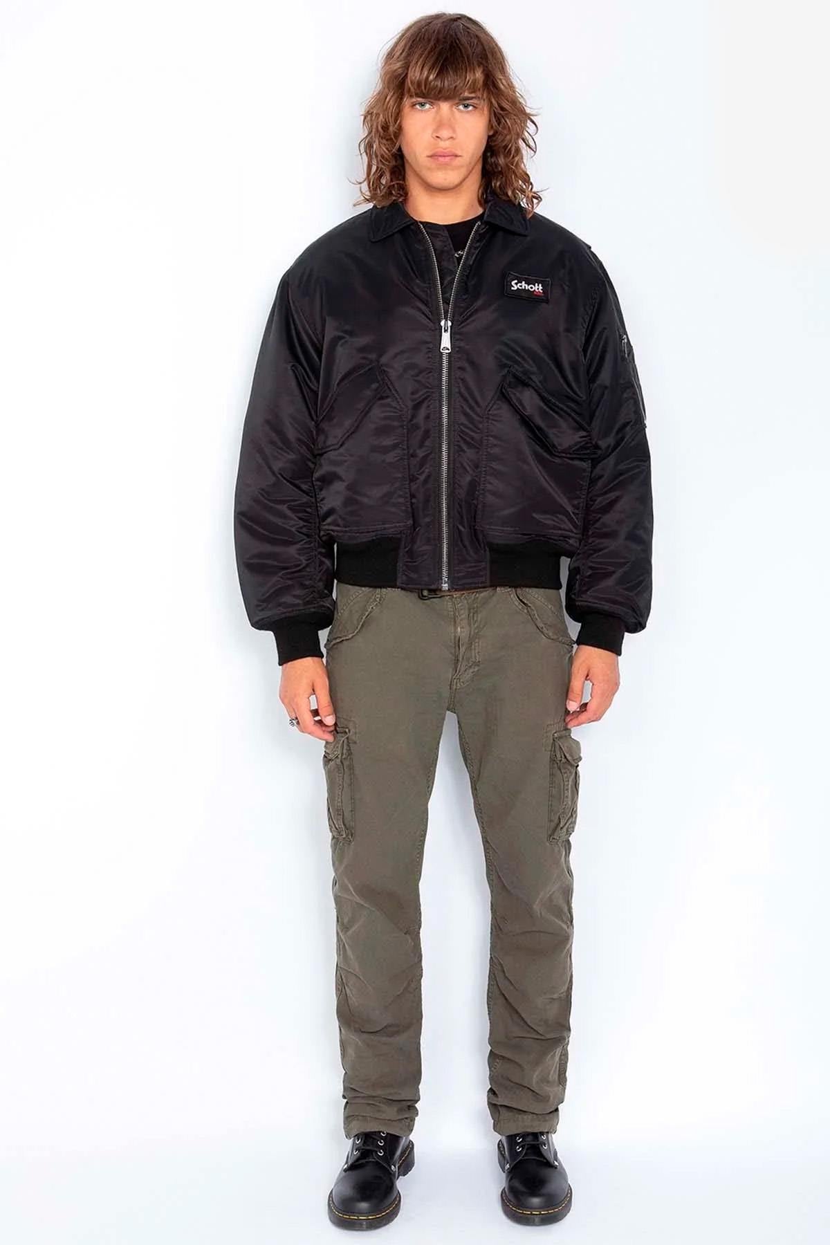 Blouson Homme Schott 21090RS BLACK — vue 4