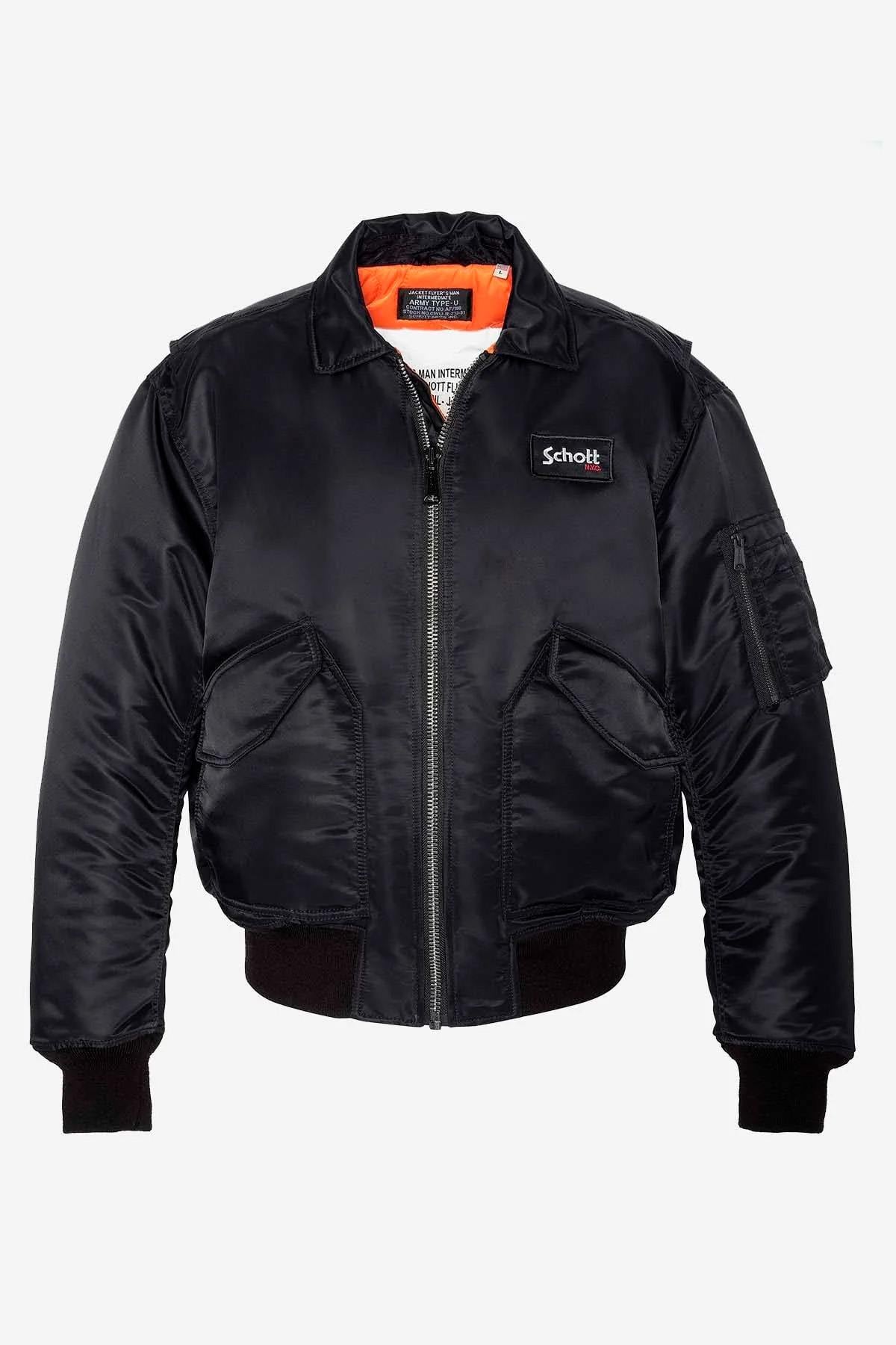 Blouson Homme Schott 21090RS BLACK — vue 2