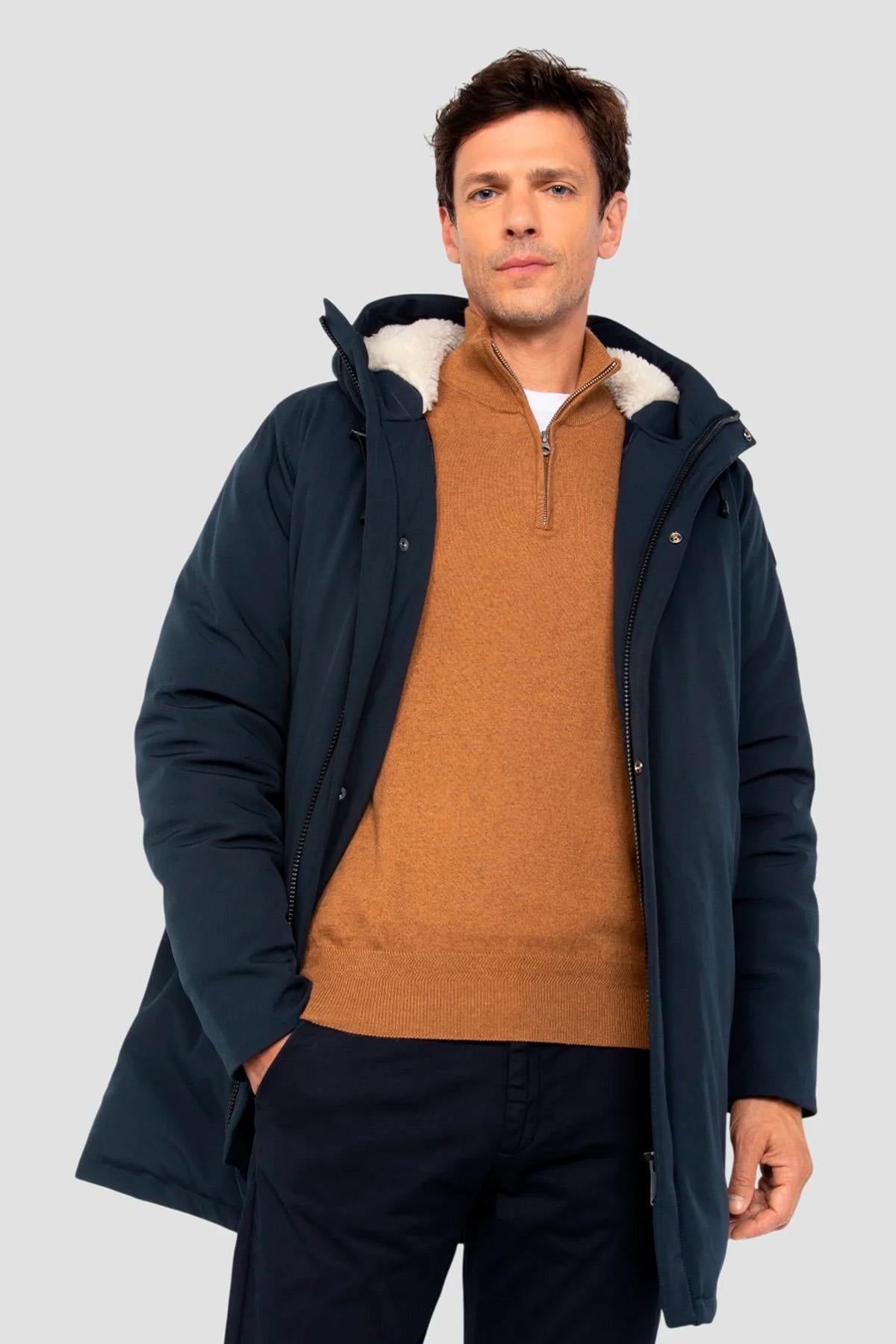 Herren Mantel Schott ELJIN NAVY — Ansicht 1