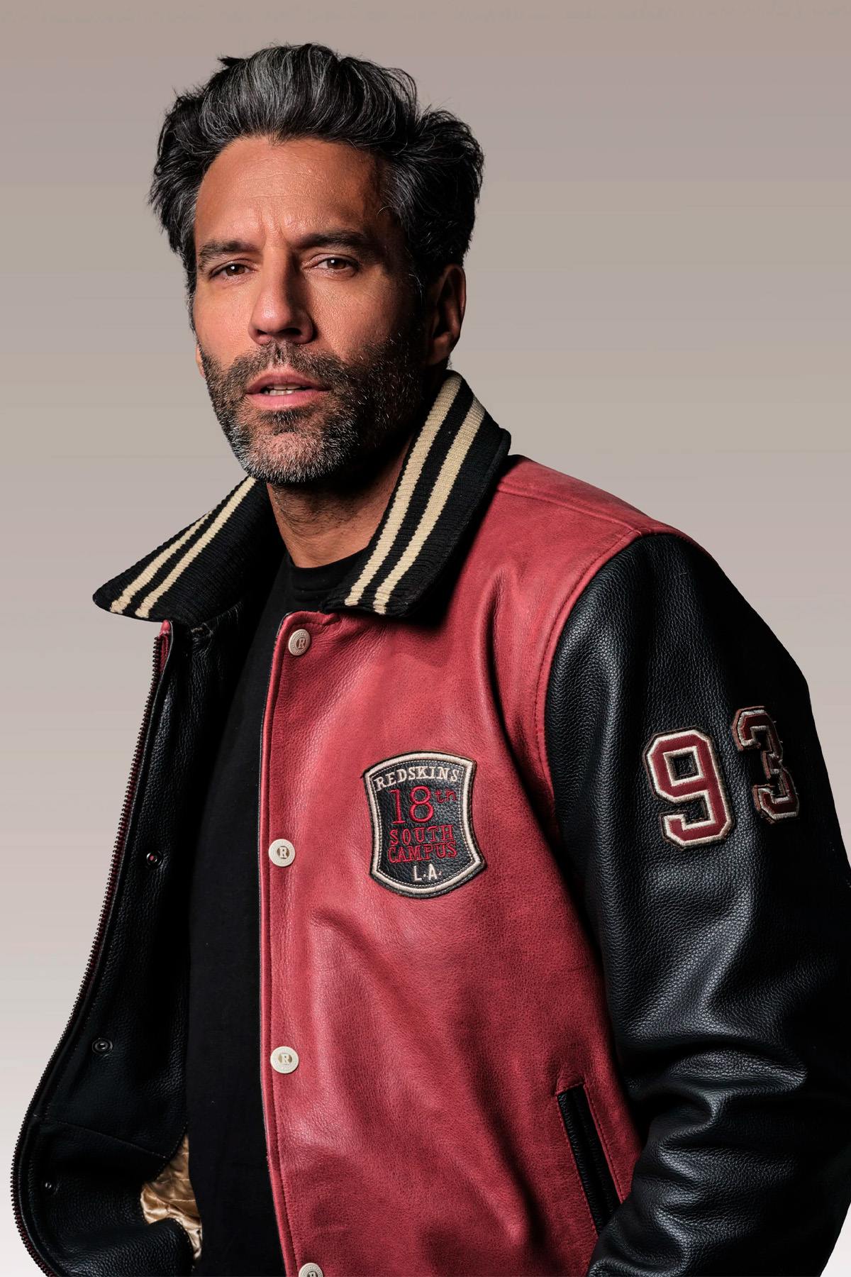 Giacche Uomo Redskins SKATEBOARD COHIBA RED/BLACK — vista 2
