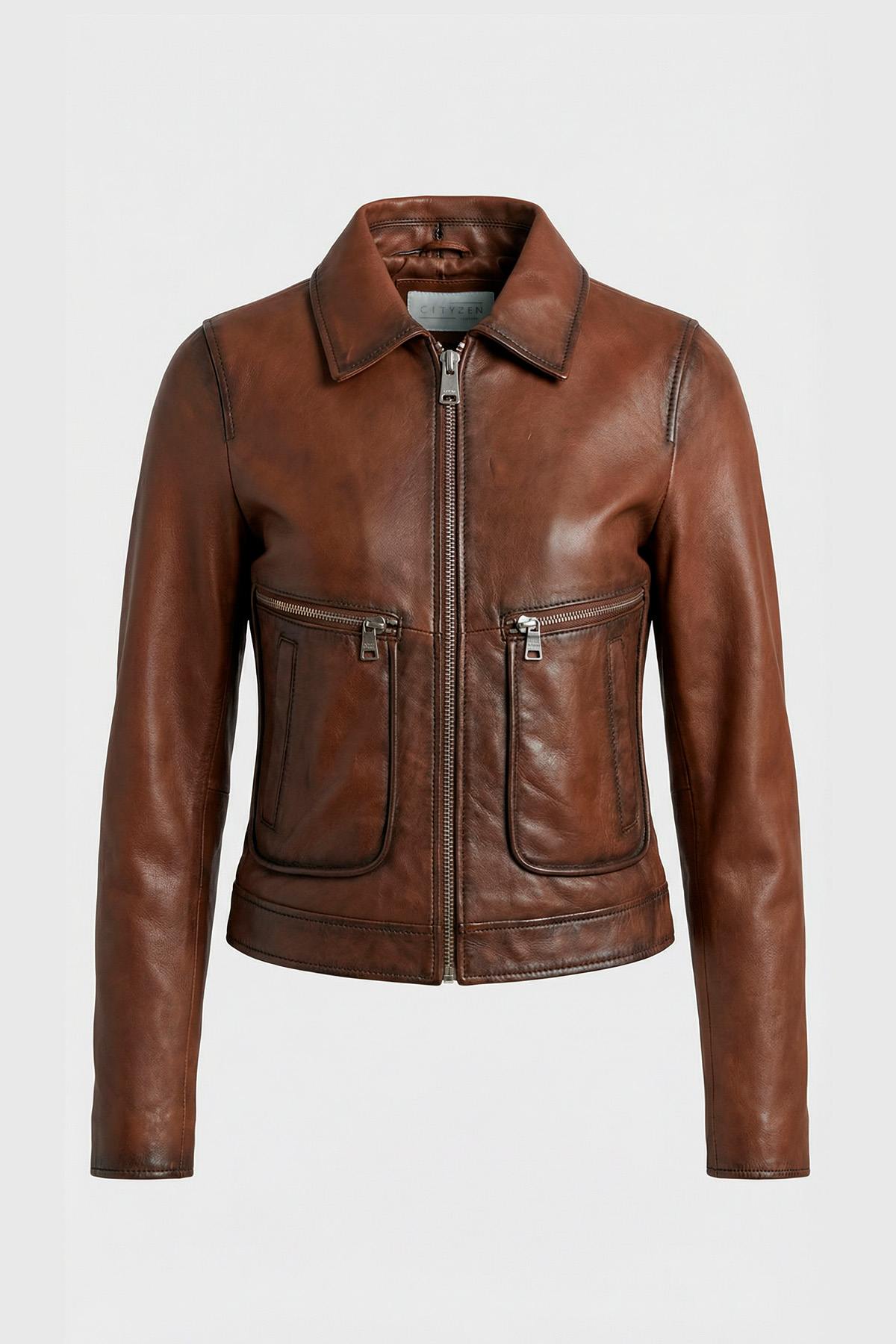Blouson Femme Cityzen KANAZAWA COGNAC — vue 6