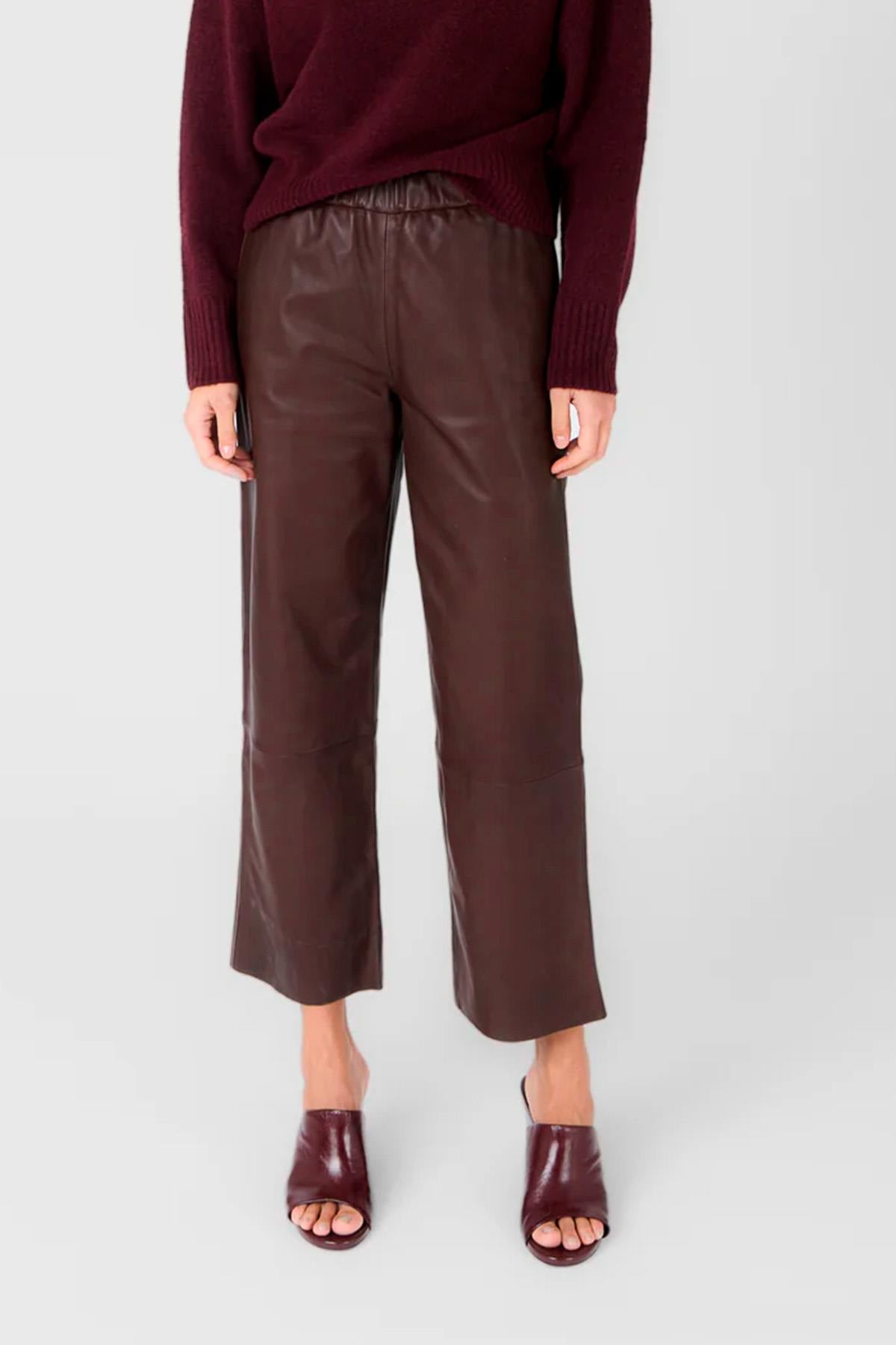 Pantalon Femme Serge Pariente SARAH PANT DARK WINE — vue 1