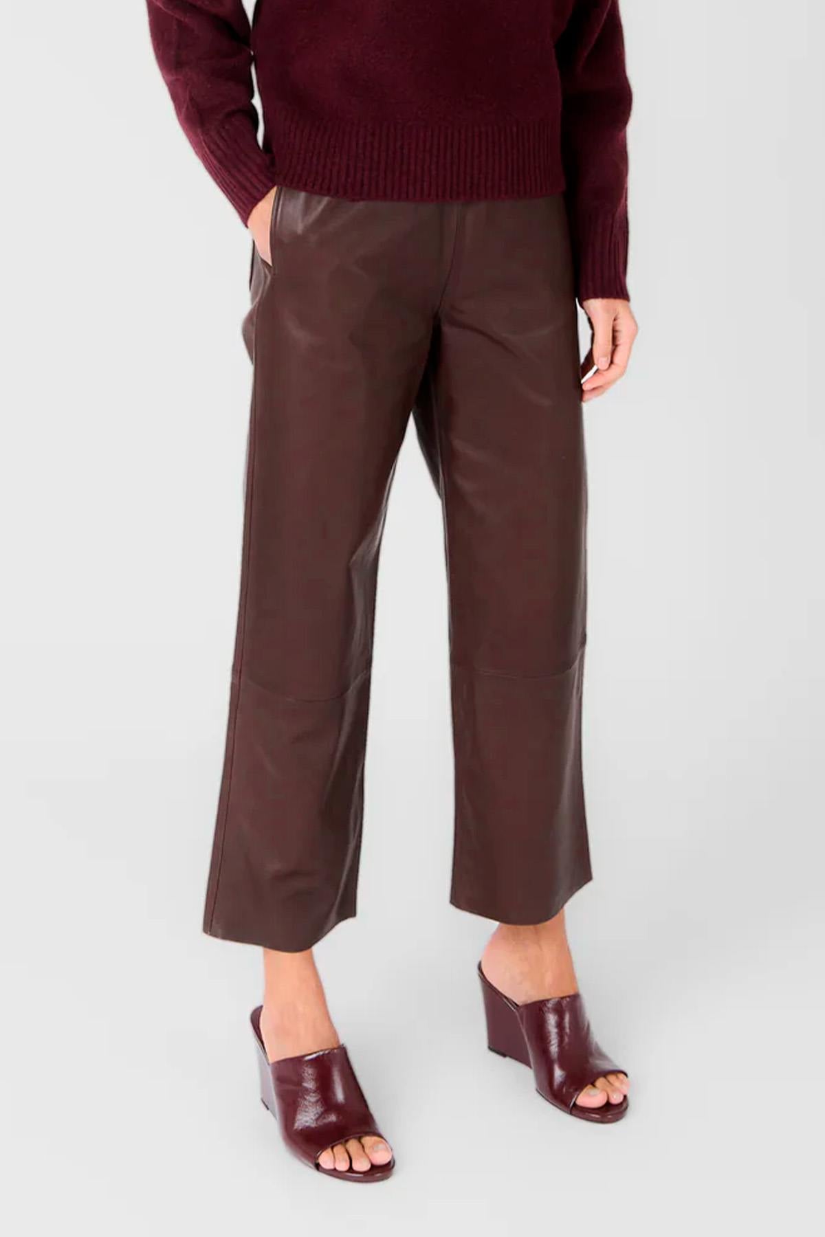 Pantalon Femme Serge Pariente SARAH PANT DARK WINE — vue 4