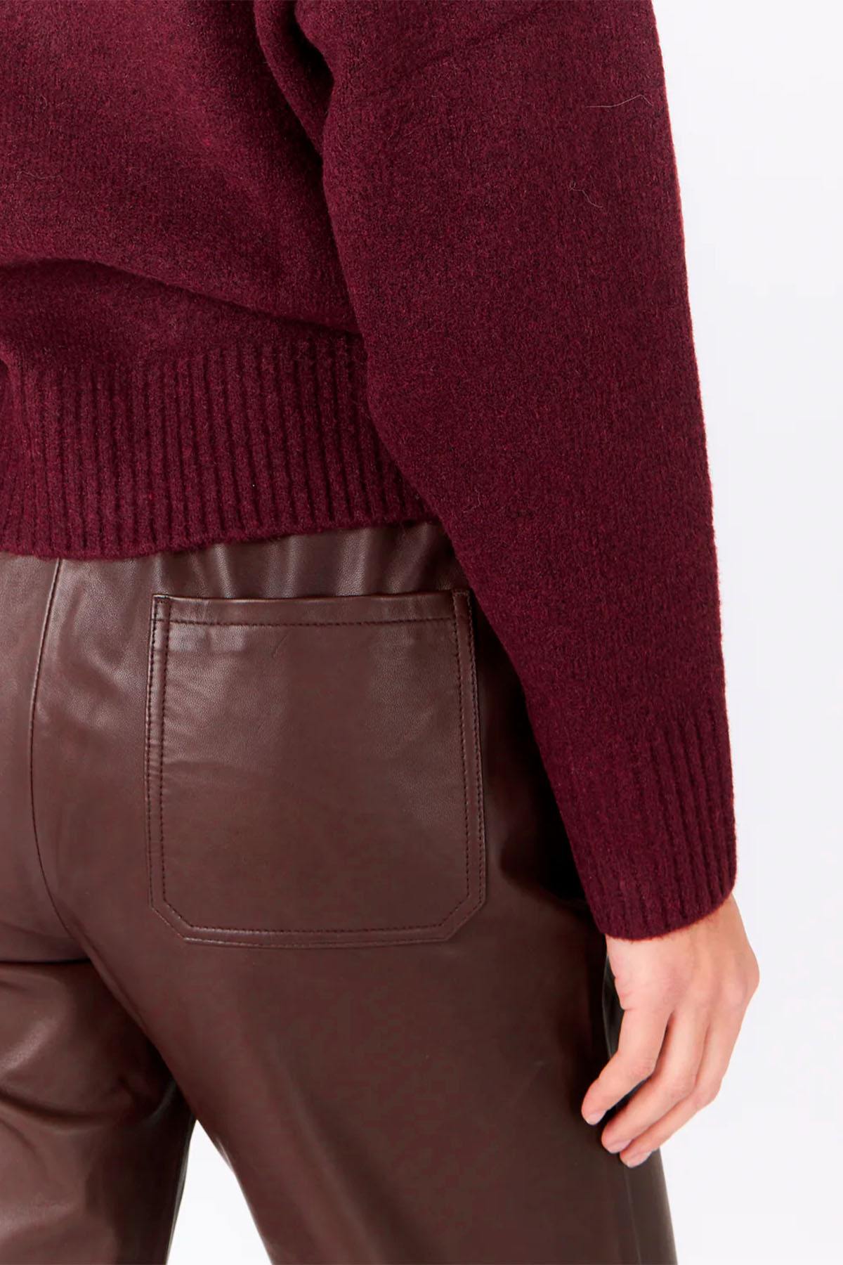 Pantalon Femme Serge Pariente SARAH PANT DARK WINE — vue 3