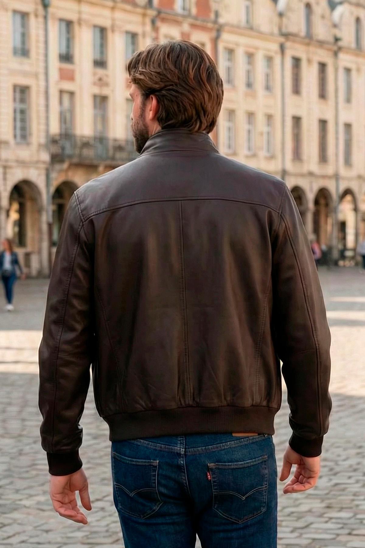 Blouson Homme Serge Pariente EXPO MARRON — vue 2