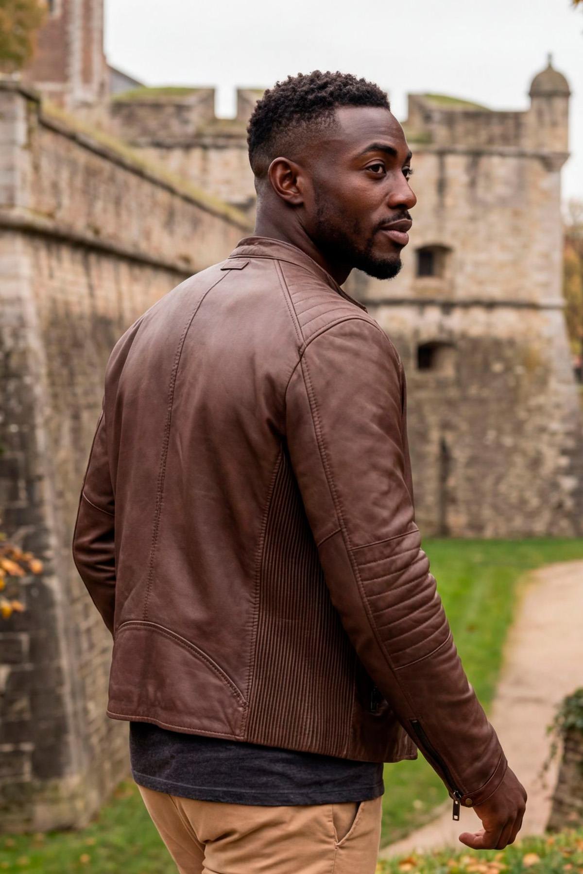 Giacche Uomo Redskins FORMULA STOWN BROWN — vista 2