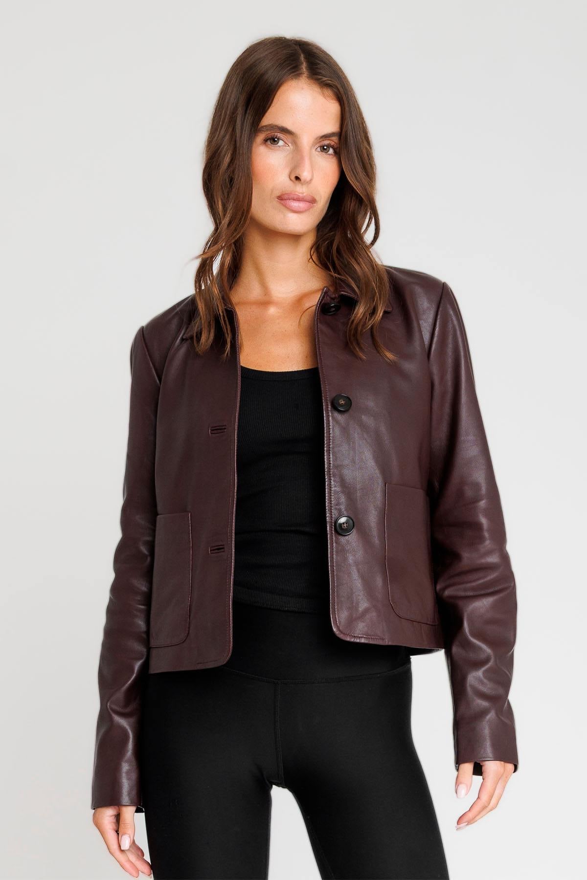 Chaqueta Mujeres Serge Pariente ELINA DARK WINE — vista 1