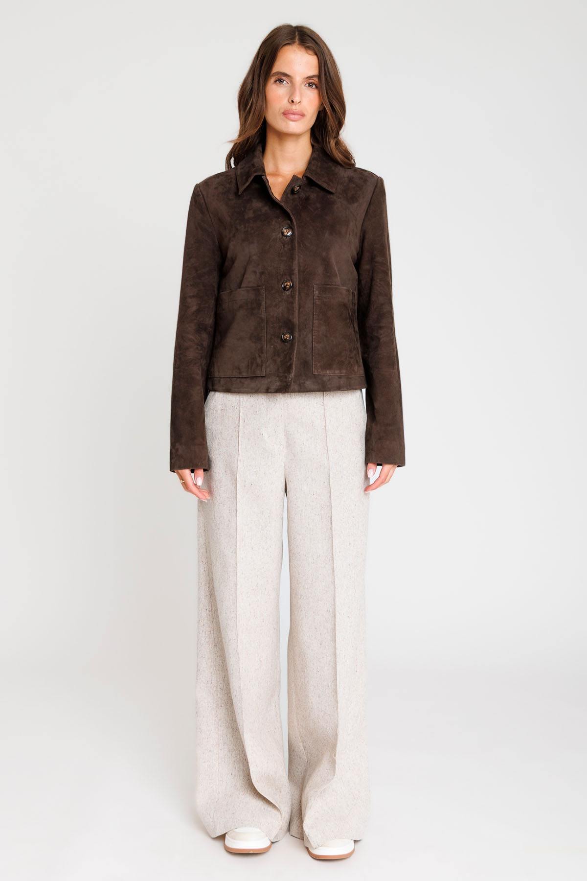 Damen Jacke Serge Pariente ROMA DARK BROWN — Ansicht 5