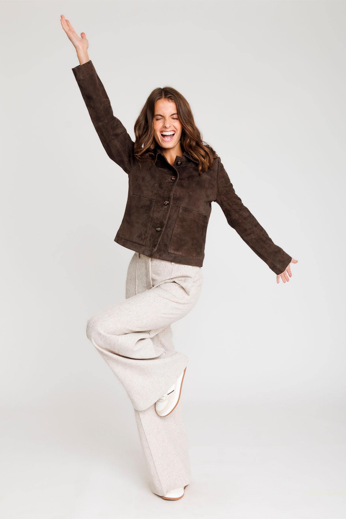 Damen Jacke Serge Pariente ROMA DARK BROWN — Ansicht 2