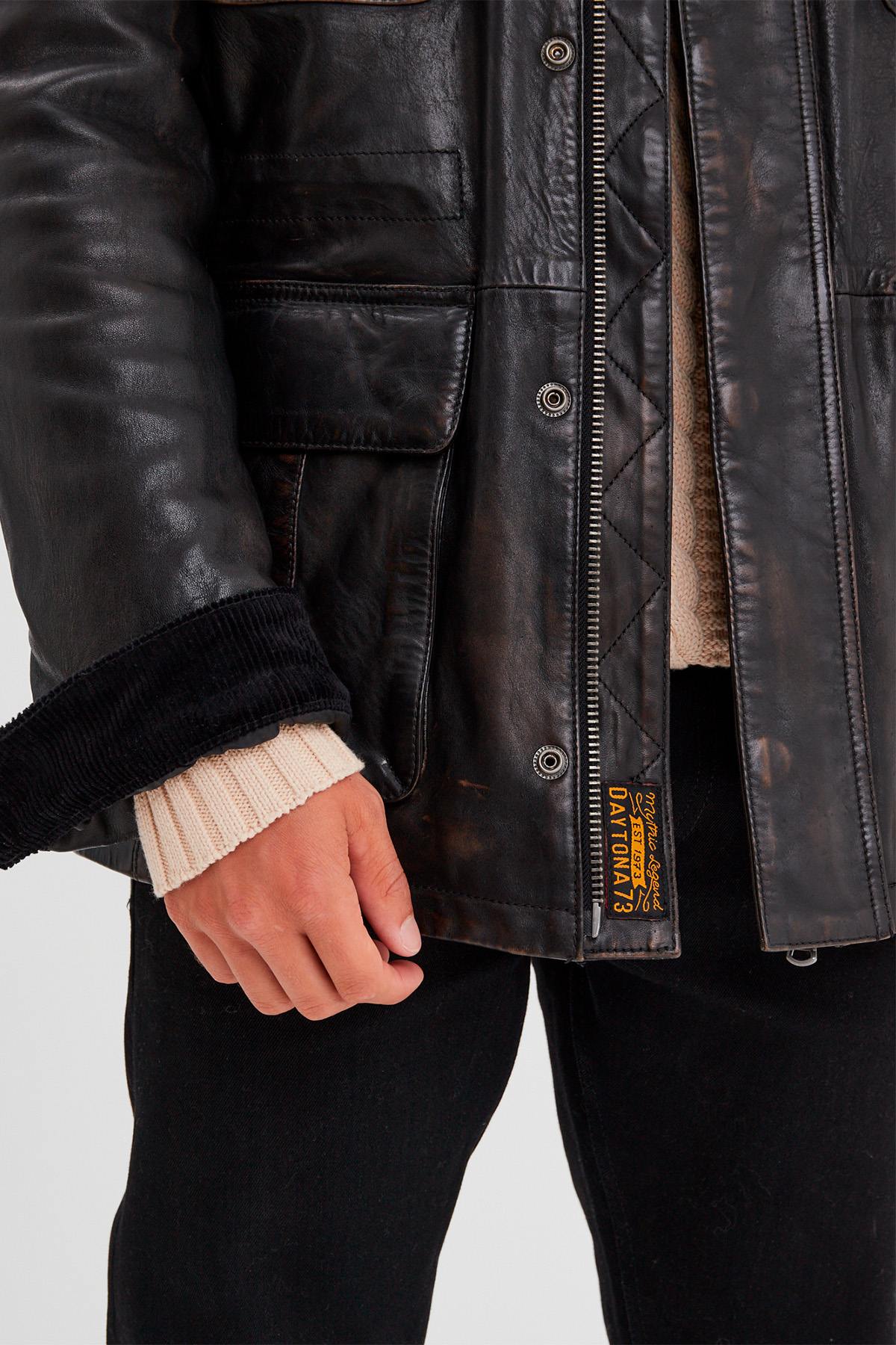 Cazadora Hombre Daytona SALEMI LAMB ERMIS BLACK — vista 6
