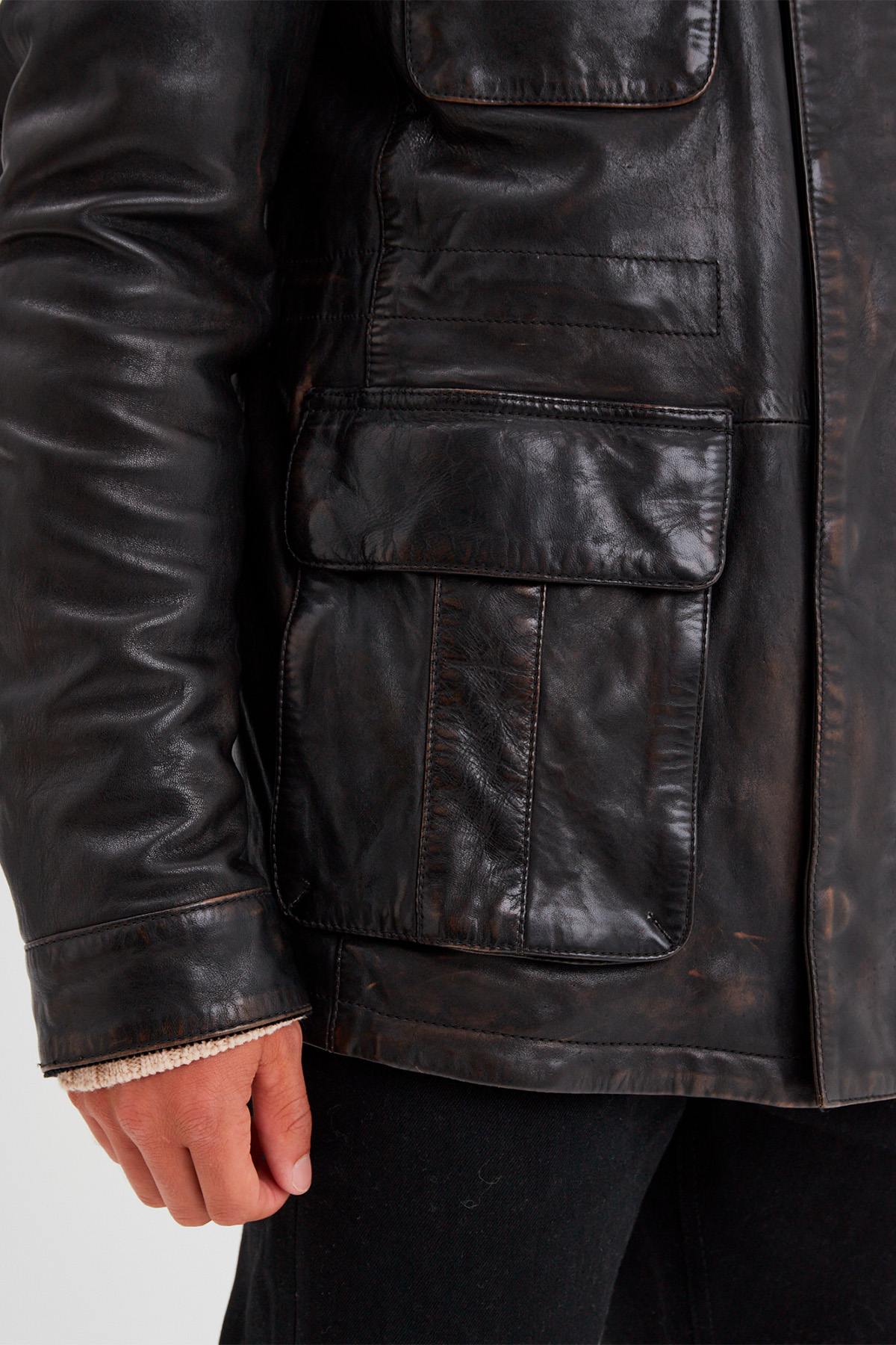 Cazadora Hombre Daytona SALEMI LAMB ERMIS BLACK — vista 4