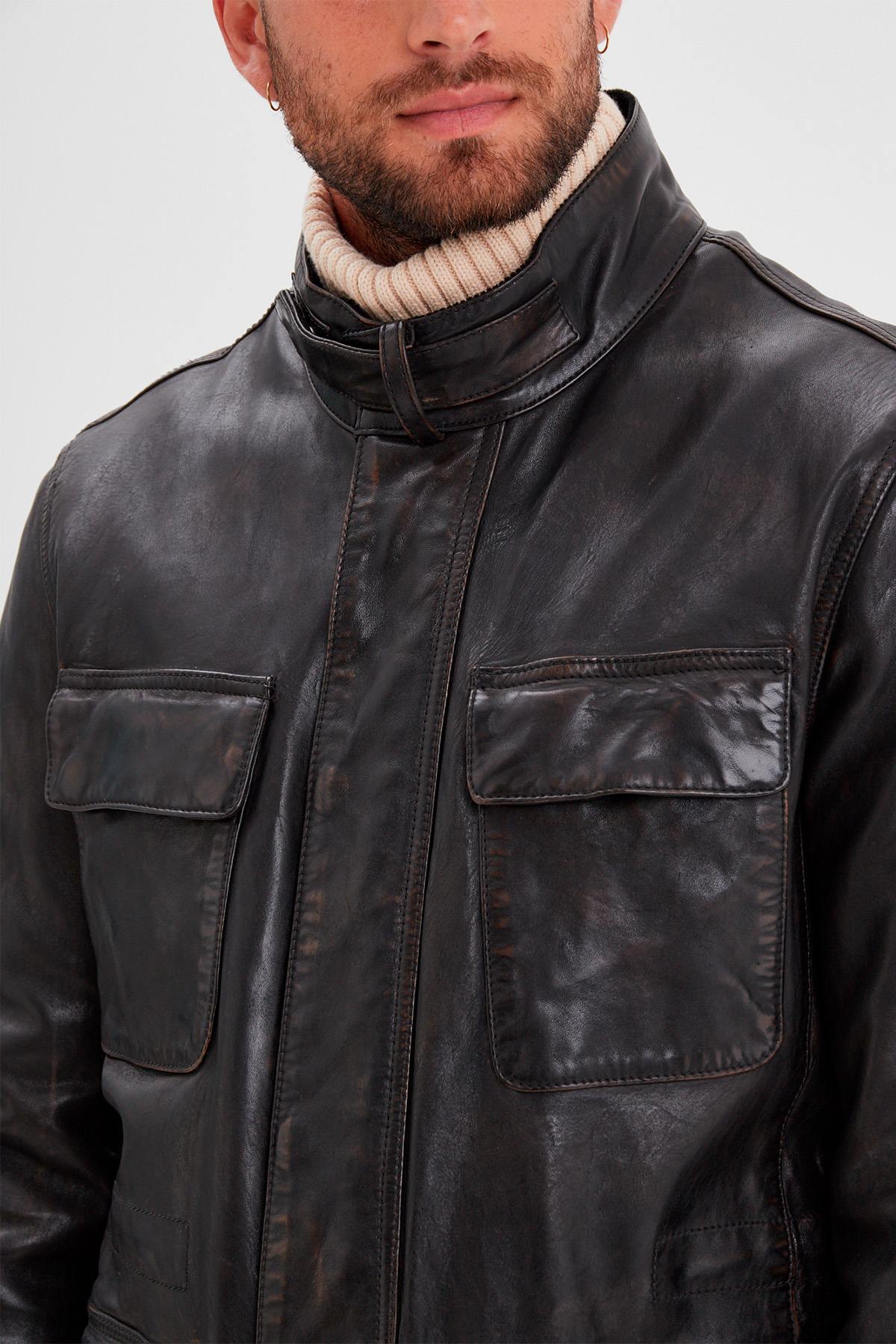 Cazadora Hombre Daytona SALEMI LAMB ERMIS BLACK — vista 2