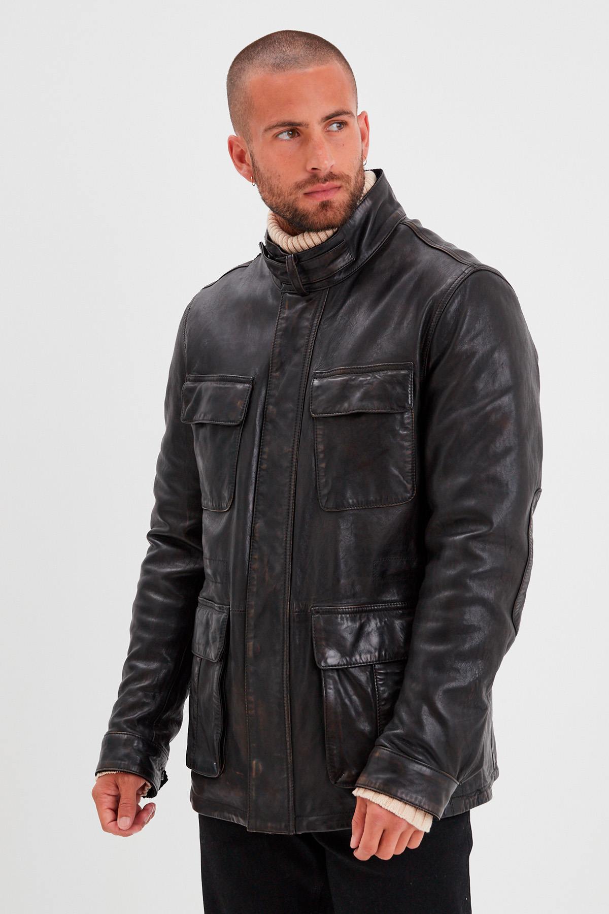 Cazadora Hombre Daytona SALEMI LAMB ERMIS BLACK — vista 7