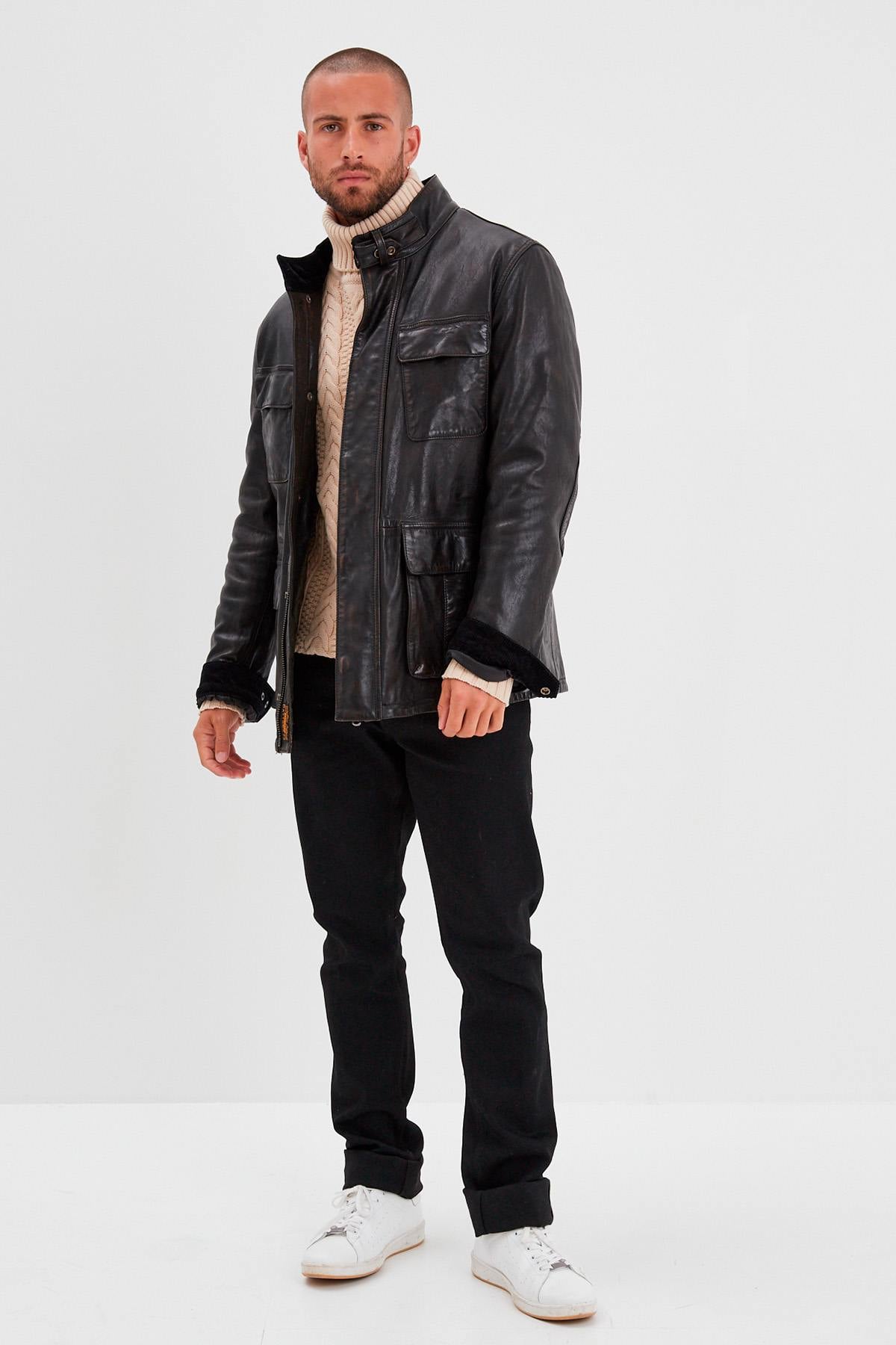 Cazadora Hombre Daytona SALEMI LAMB ERMIS BLACK — vista 5