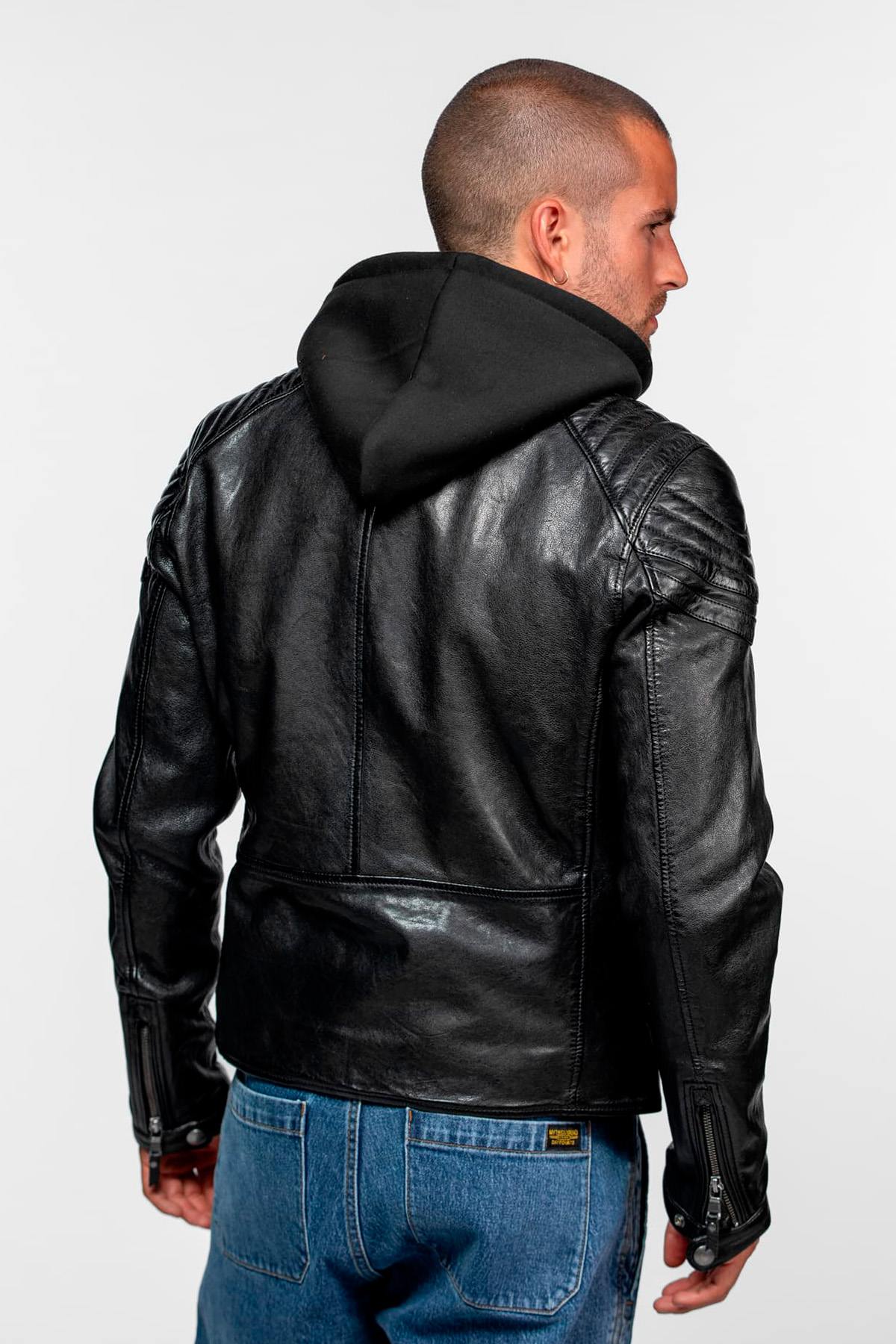 Chaqueta Hombre Daytona DODDS HOOD LAMB VITA BLACK — vista 4