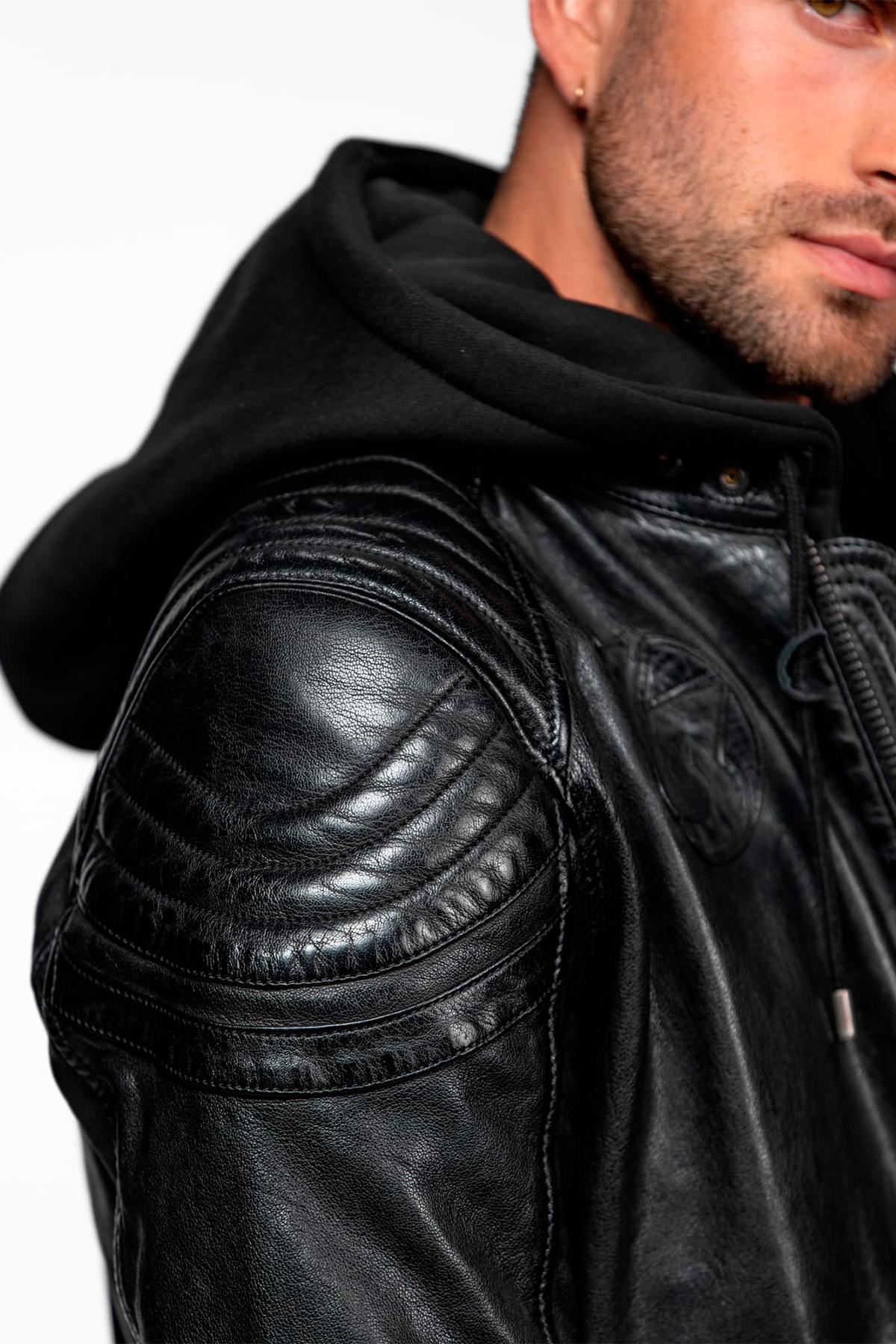 Chaqueta Hombre Daytona DODDS HOOD LAMB VITA BLACK — vista 2