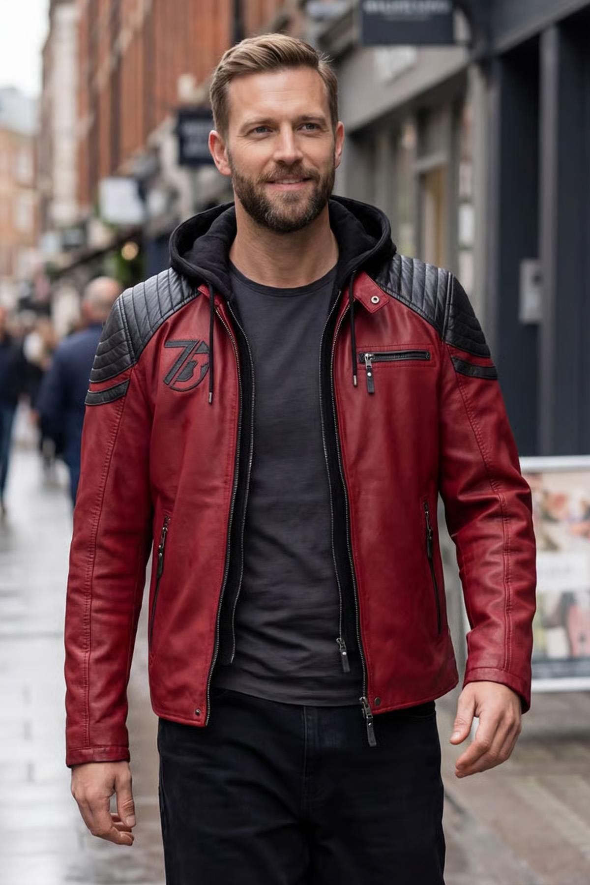 Giacche Uomo Daytona DODDS HOOD LAMB VITA SYRAH — vista 1