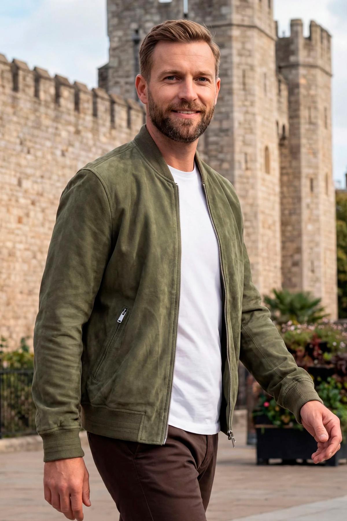 Chaqueta Hombre Daytona GILA GOAT SUEDE KELP — vista 1