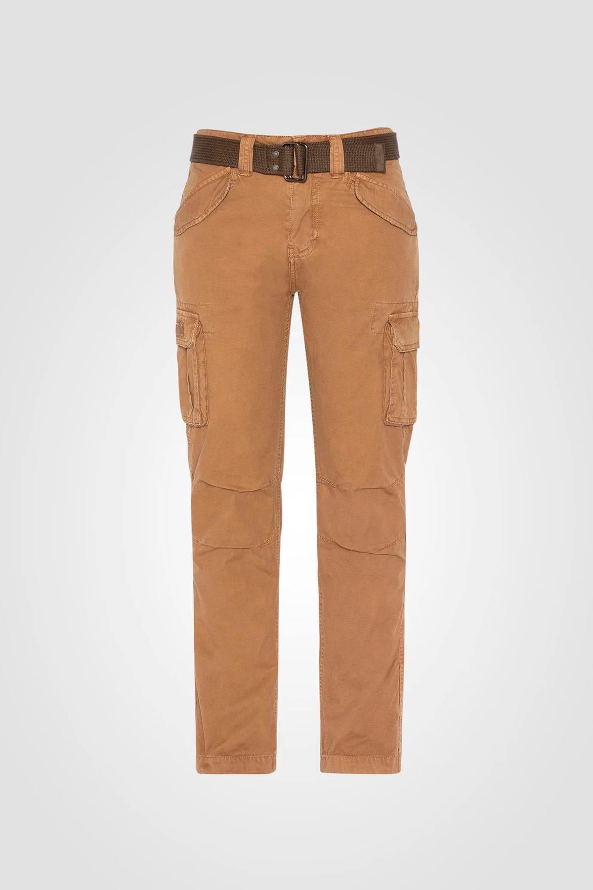 Pantalon Hombre Schott TRBATLE70PK2 CAMEL — vista 2