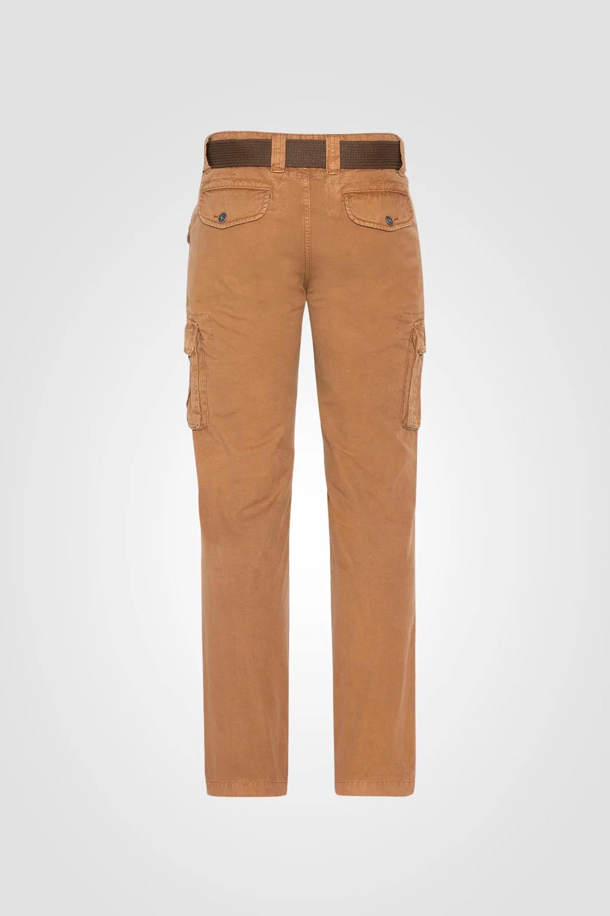 Pantalon Hombre Schott TRBATLE70PK2 CAMEL — vista 3