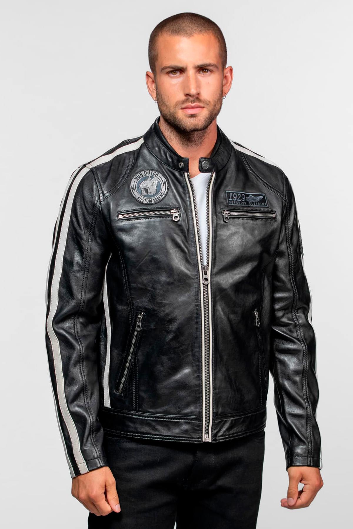 Giacche Uomo Von Dutch ROAD VON SHEEP ATLAS VEG BLACK/BLACK — vista 2