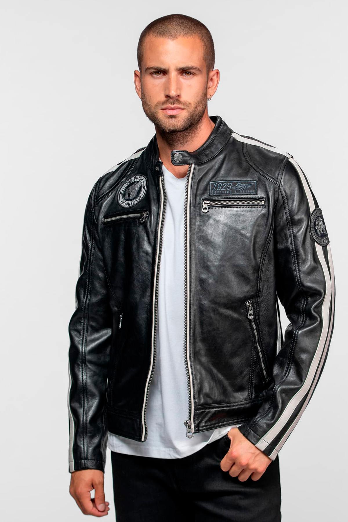 Giacche Uomo Von Dutch ROAD VON SHEEP ATLAS VEG BLACK/BLACK — vista 1