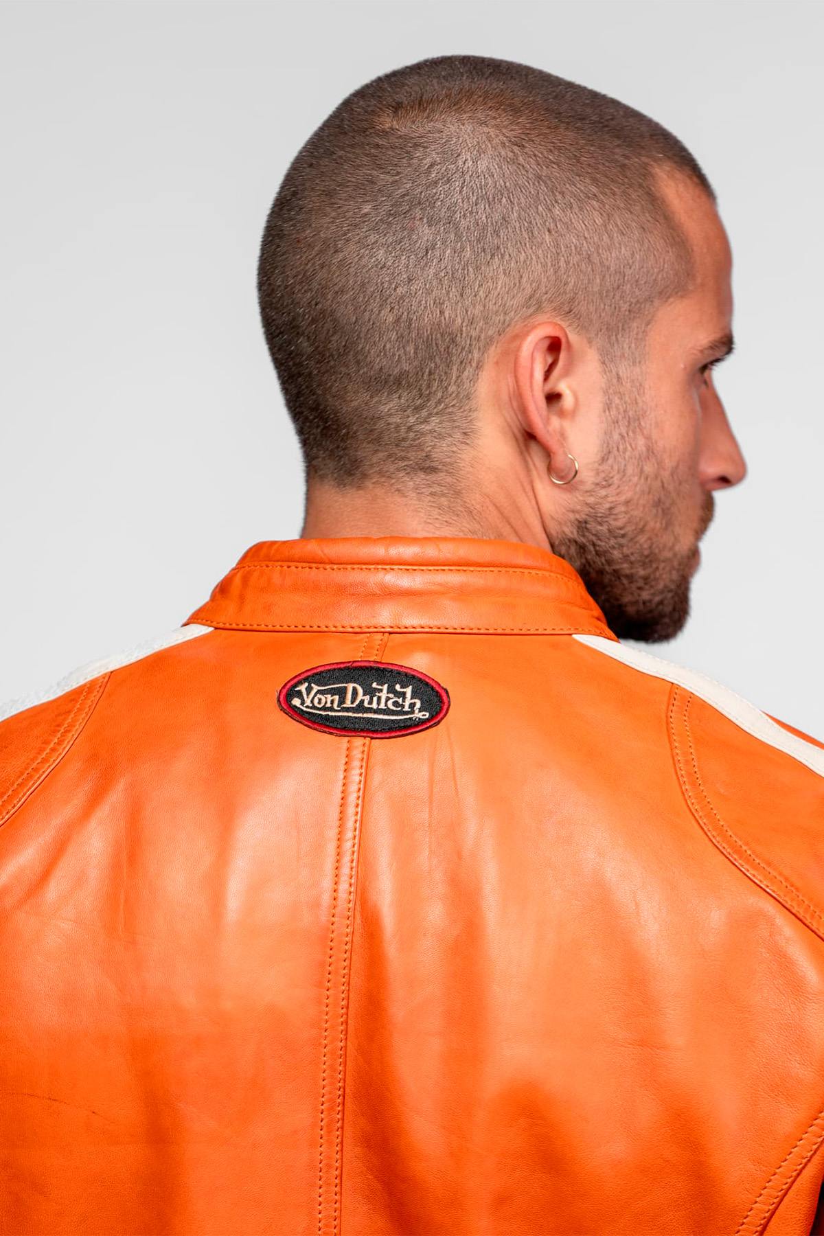 Giacche Uomo Von Dutch ROAD VON SHEEP ATLAS VEG BURNT ORANGE — vista 3