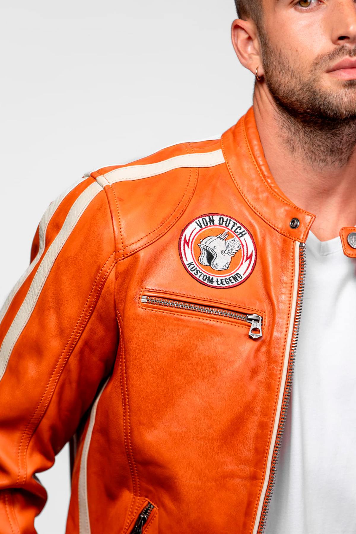 Giacche Uomo Von Dutch ROAD VON SHEEP ATLAS VEG BURNT ORANGE — vista 5