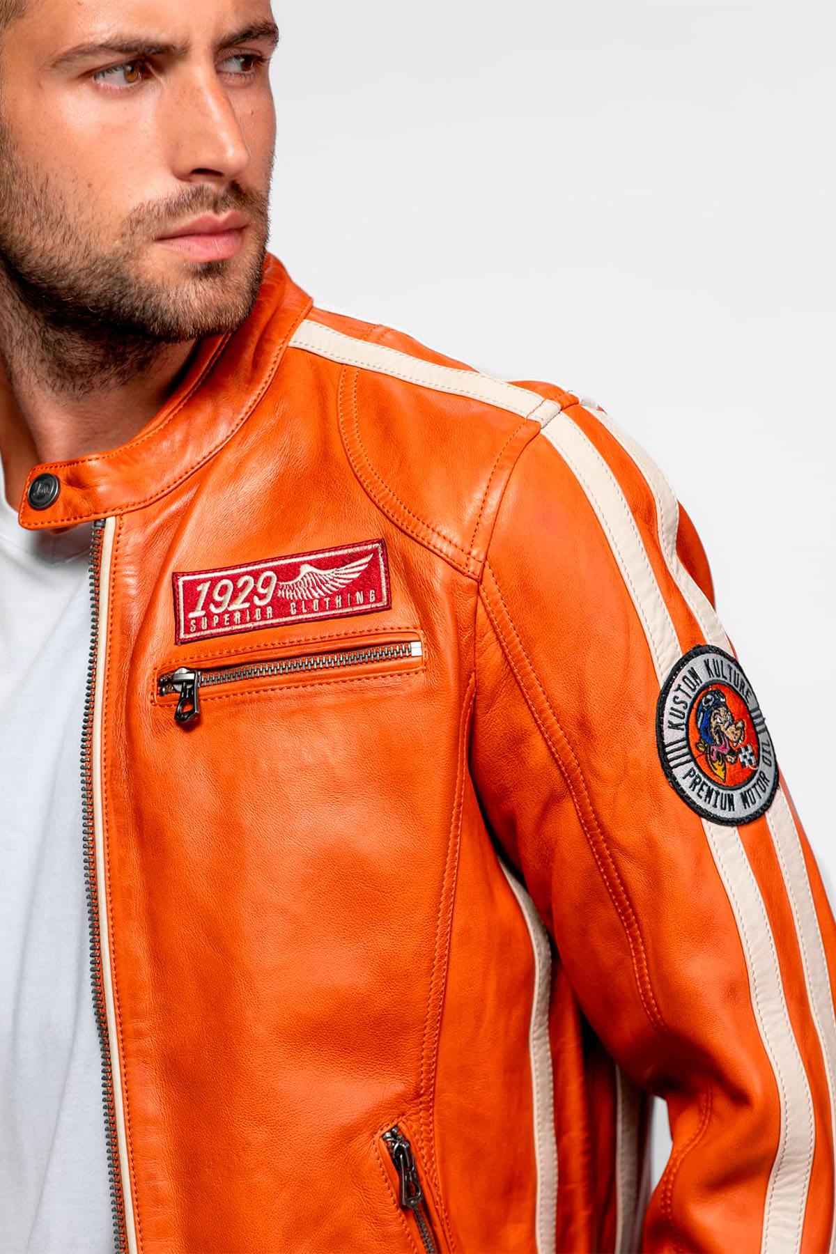 Giacche Uomo Von Dutch ROAD VON SHEEP ATLAS VEG BURNT ORANGE — vista 6