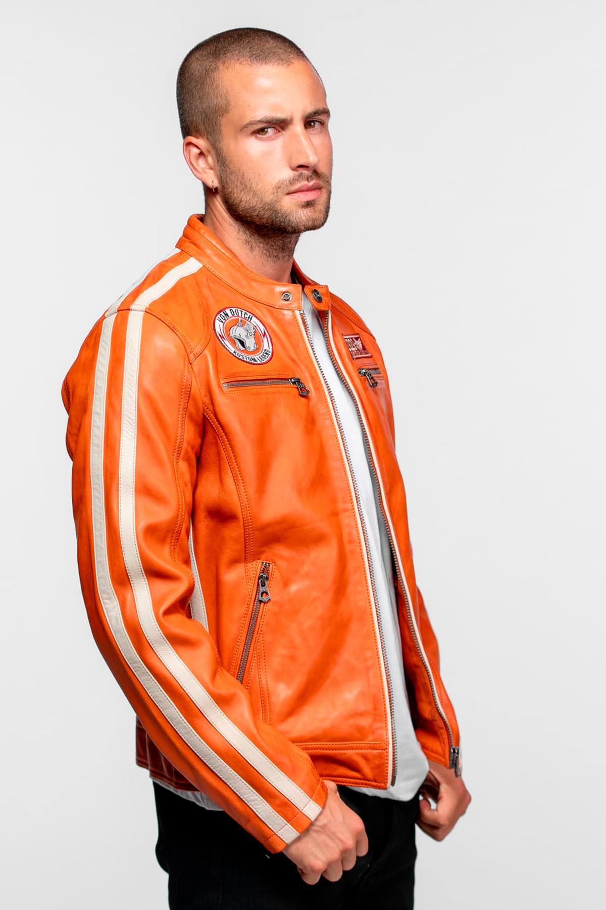 Giacche Uomo Von Dutch ROAD VON SHEEP ATLAS VEG BURNT ORANGE — vista 7
