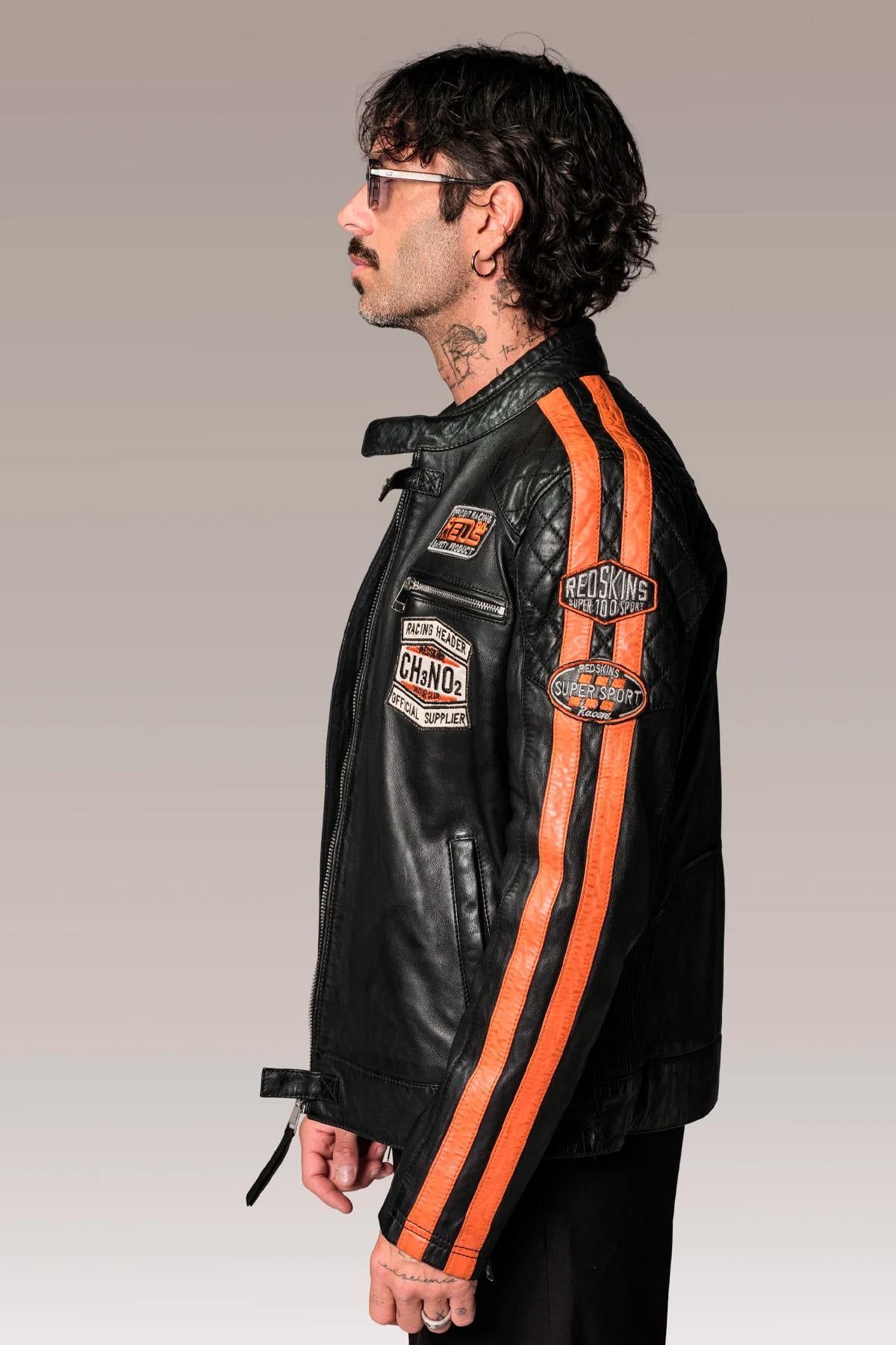 Herren Jacke Redskins RIPPER CALISTA BLACK ORANGE — Ansicht 5