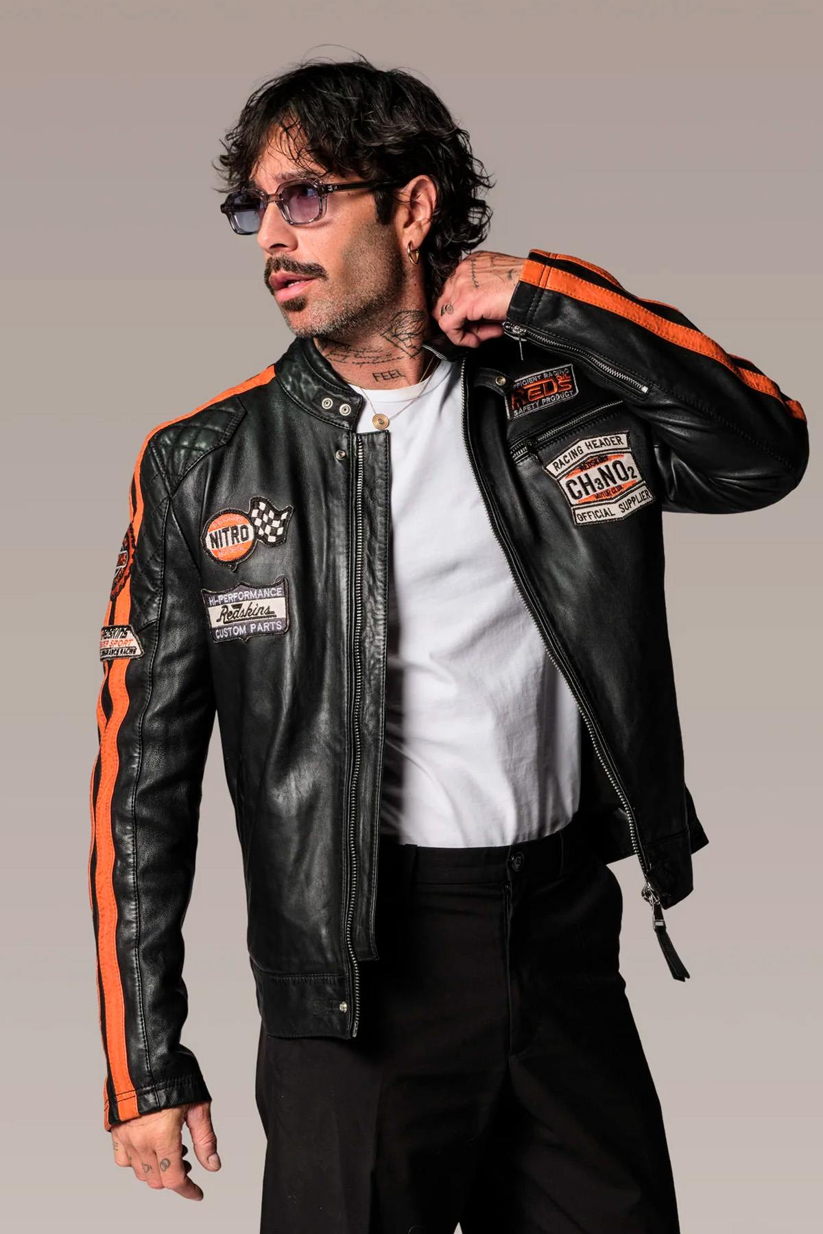 Herren Jacke Redskins RIPPER CALISTA BLACK ORANGE — Ansicht 1